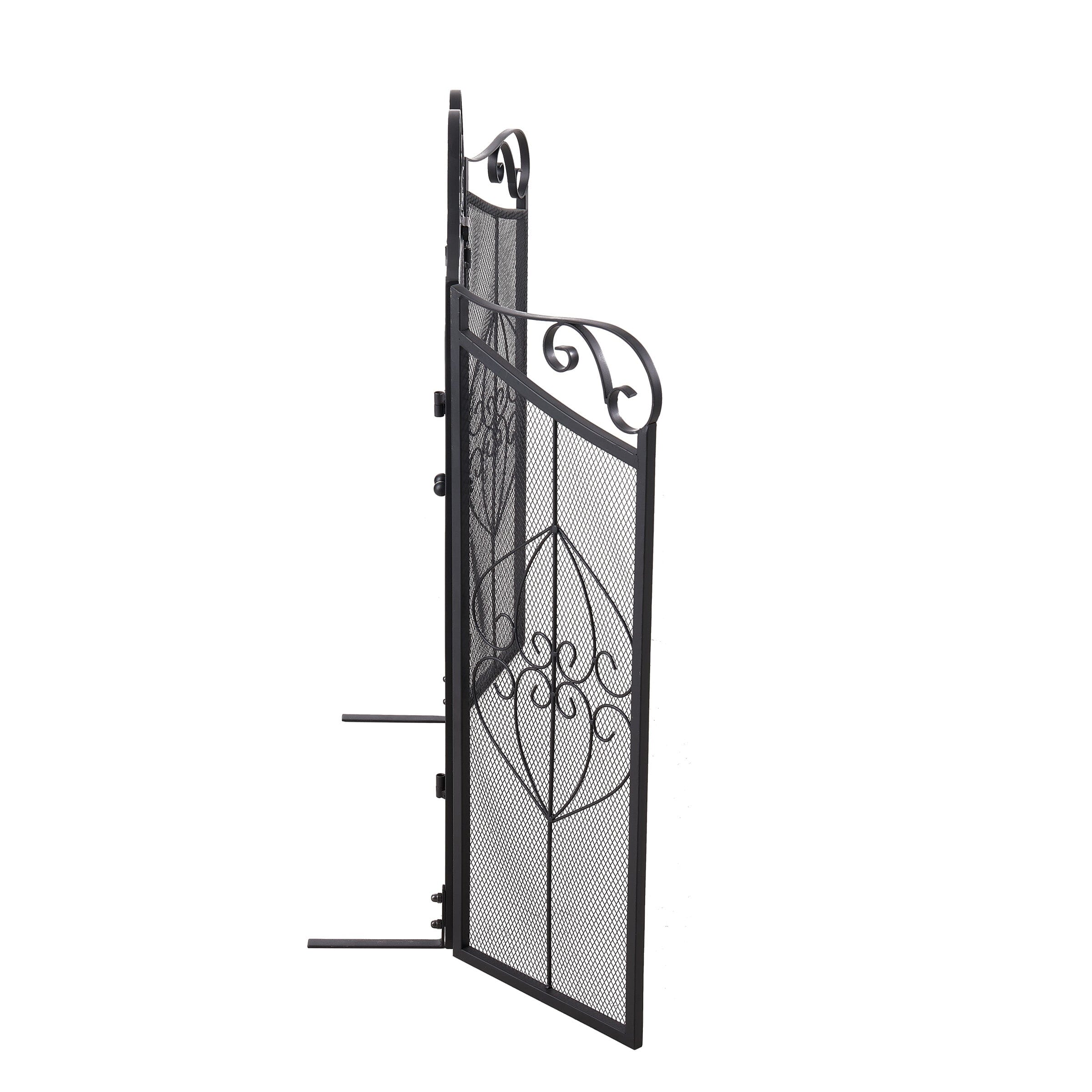 Smallbee Iron Fireplace Screen Black Powder-Coated – 114.7x84x16.5cm Smallbee UK 
