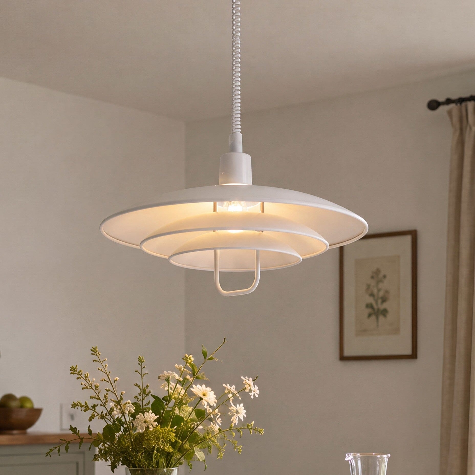 White Modern Minimalist Pendant Light Lightsin UK 