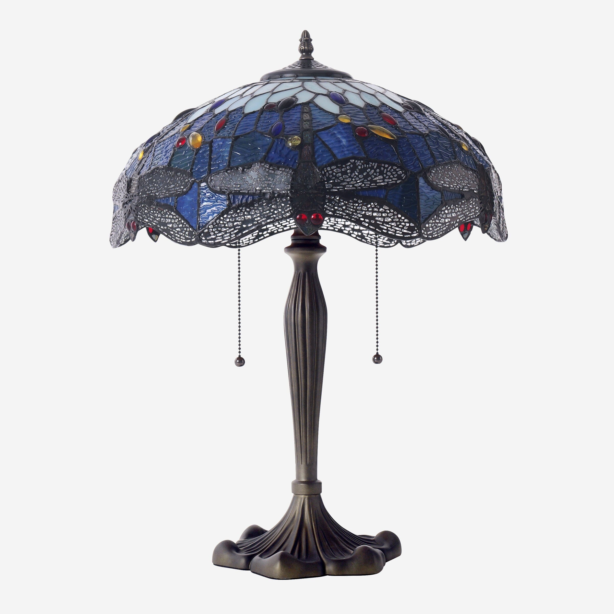 Lightin Tiffany Table Lamp | Handcrafted Stained Glass Dragonfly Series Lightsin UK 