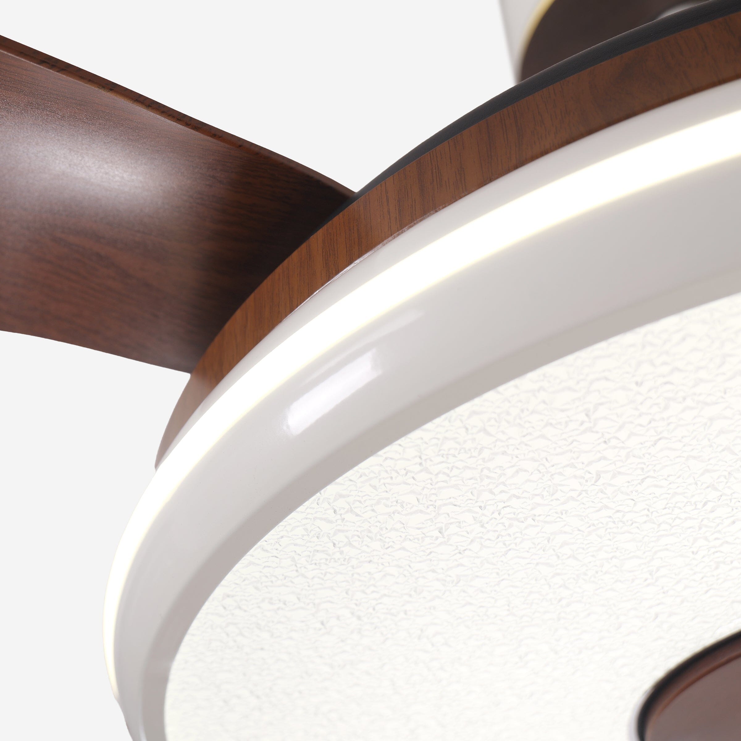 Walnut 48 Inch Reversible LED Ceiling Fan Light with Remote Lightsin UK 