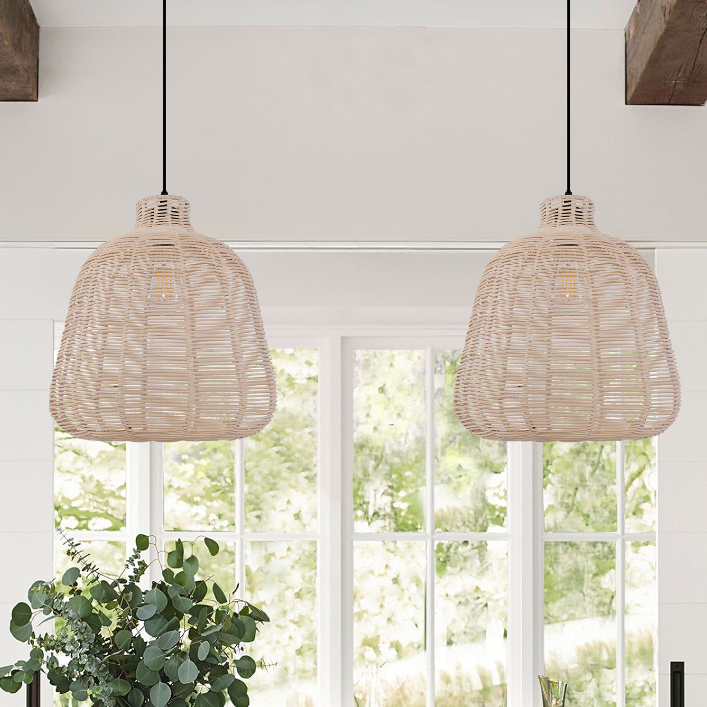 Lightsin Natural Rattan Woven Pendant Light for Warm Ambient Lighting Lightsin UK 