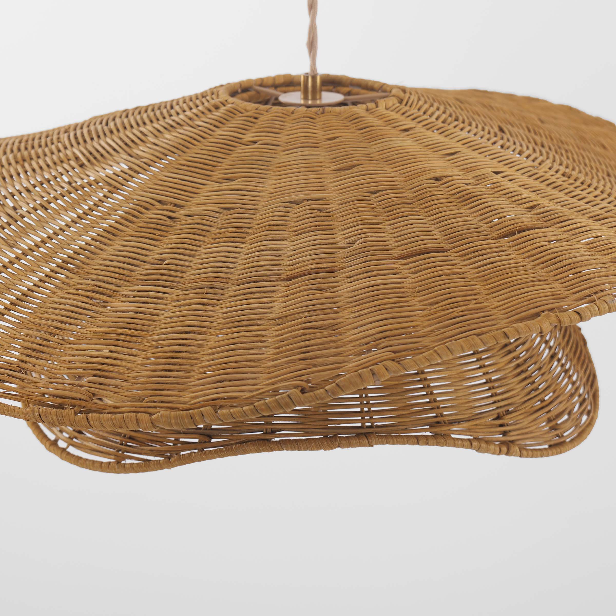 Lightsin Woven Rattan and Iron Pendant Light – Organic Ceiling Pendant Light for Dining Room, Living Room, and Modern Rustic Interiors Lightsin UK 