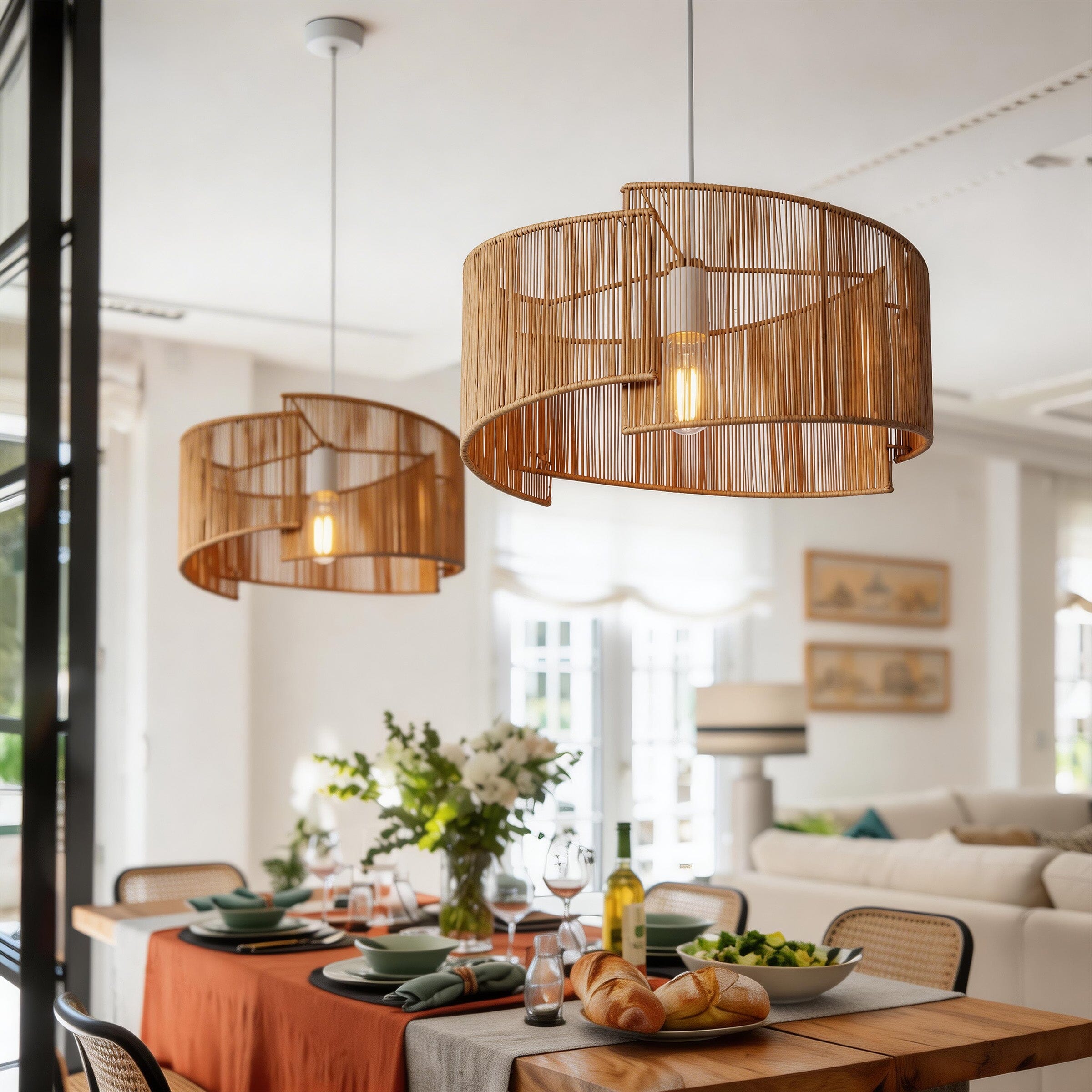Lightsin Twist Handwoven Paper Rope Pendant Light for Cozy Living Spaces Lightsin UK 