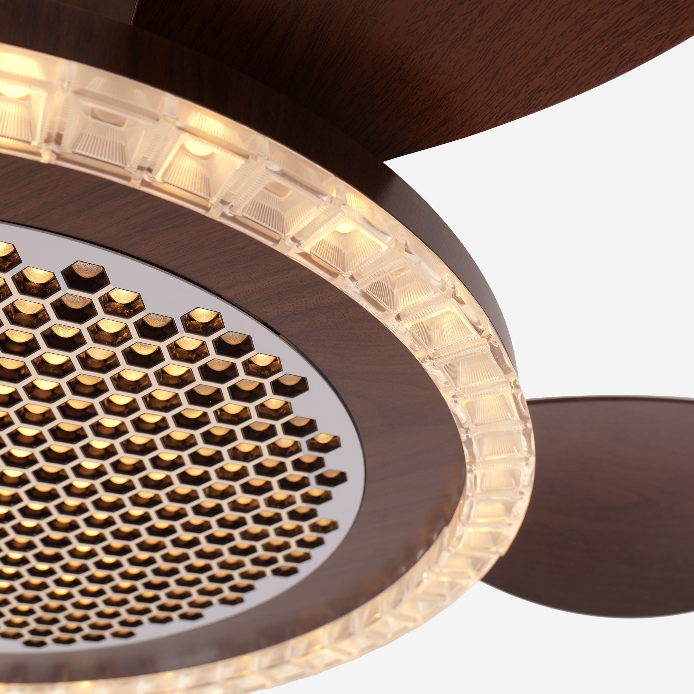 Walnut 48 Inch Reversible LED Ceiling Fan Light with Remote Lightsin UK 