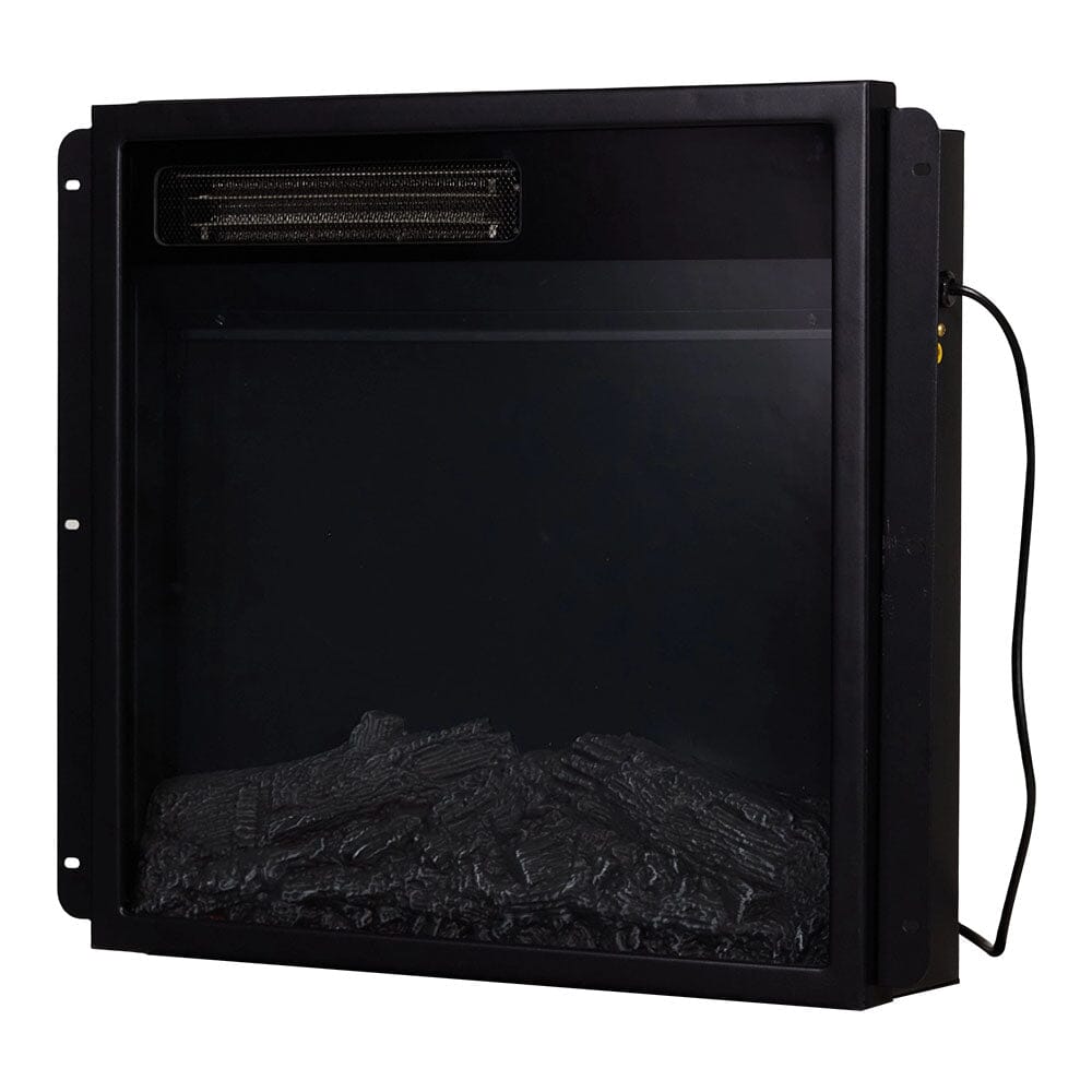 Wood Grain Fireplace Cabinet with 18inch Electric Fire | Touchscreen-enabled & remote-controlled Living and Home Fireplace Only Black 