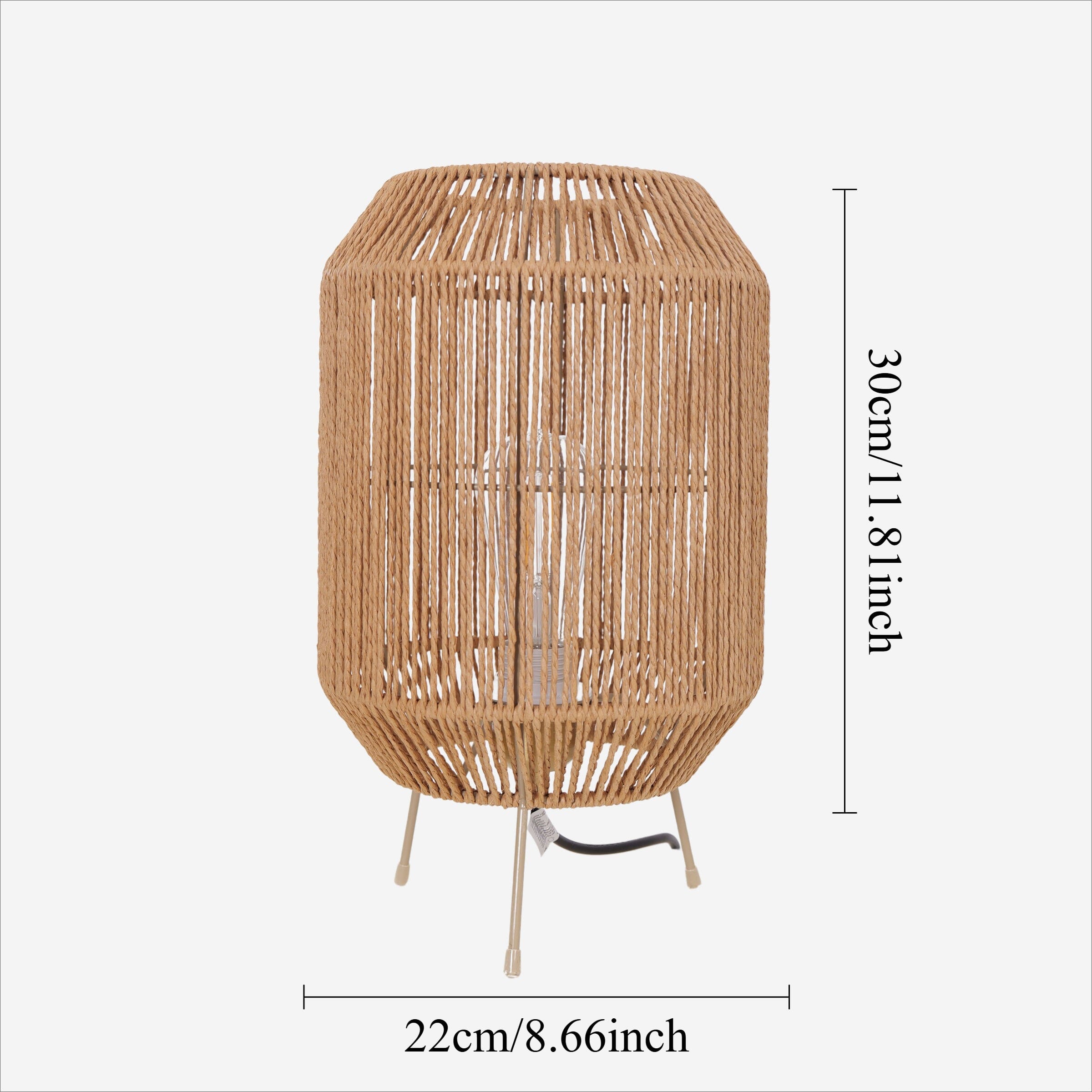 Lightsin Handcrafted Paper Rope Table Lamp Perfect for Living Rooms Lightsin UK 