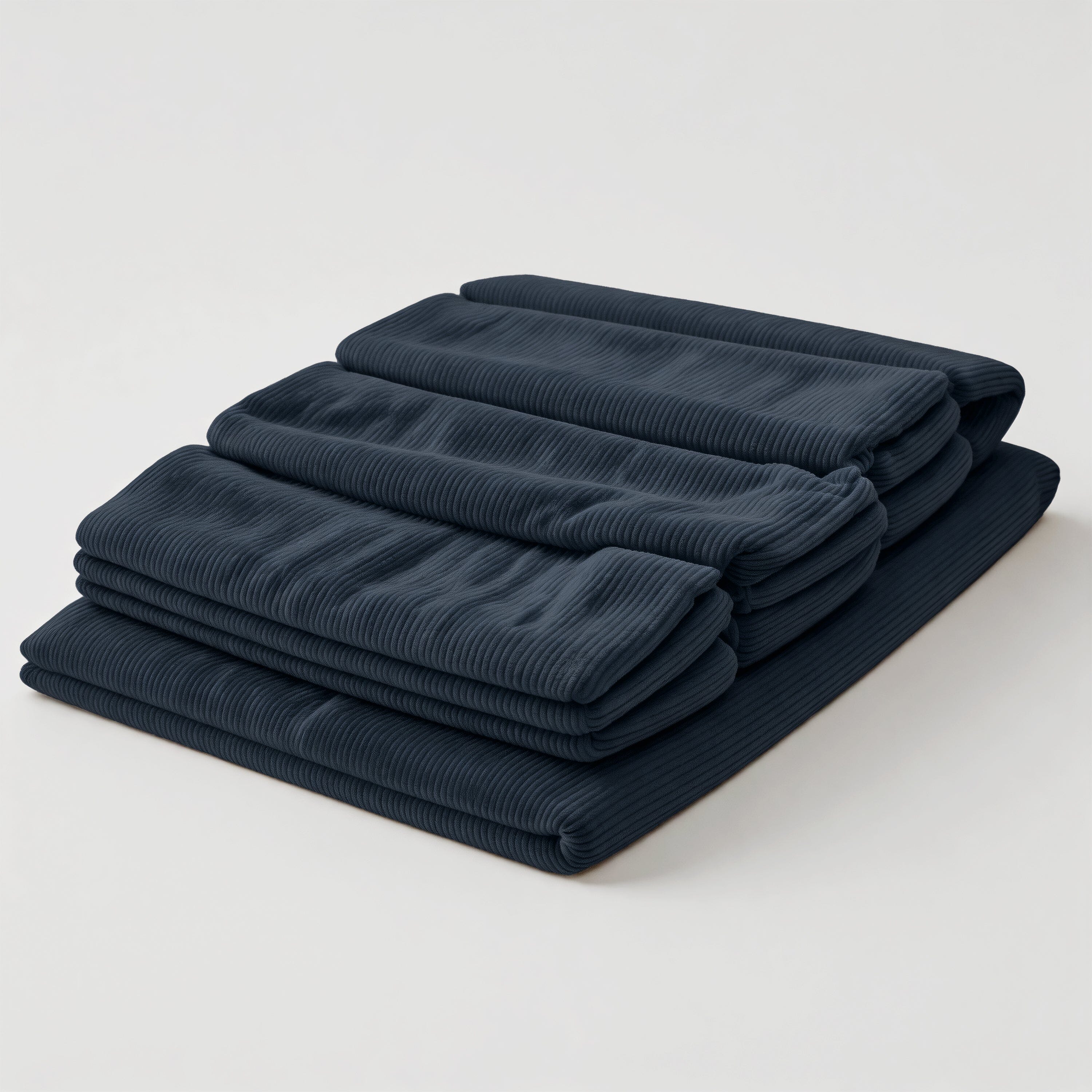 Tailored sofa cover for the Modern Ergonomic Corduroy Chaise Lounge Cottonfy UK Navy 