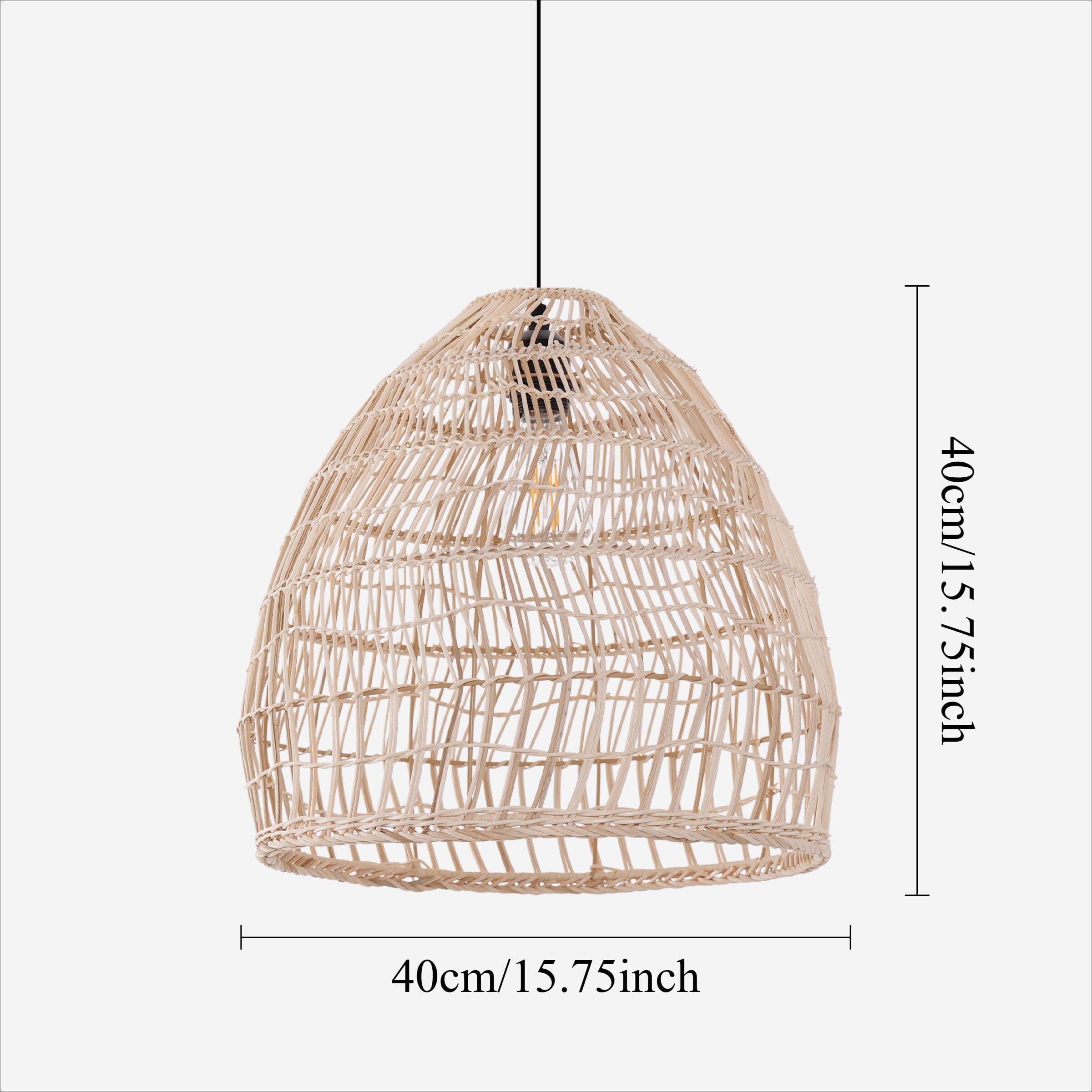 Lightsin Woven Rattan Dome Pendant Light for Rustic Interiors Lightsin UK 