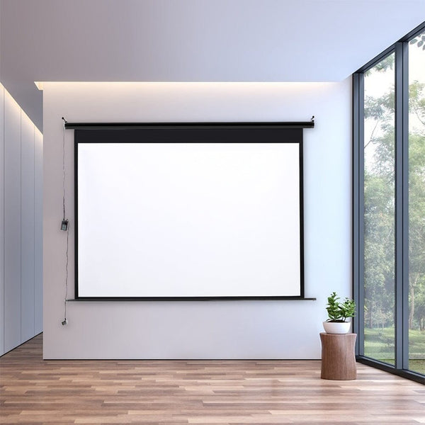 Motorized Electric Projector Screen with Remote Control – Living and Home