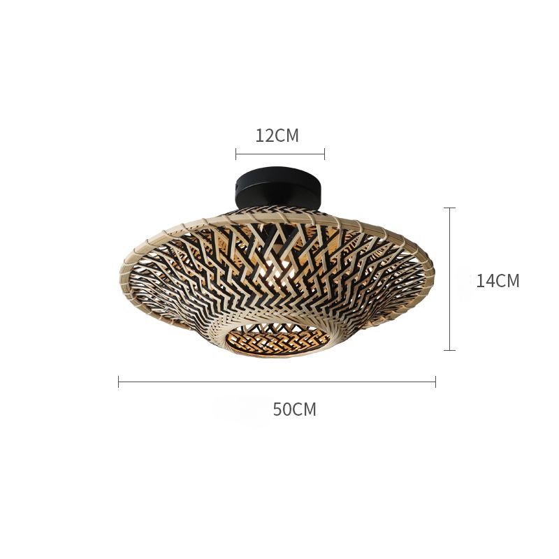 Lightsin Bamboo Radiance Handwoven LED Ceiling Light Lightsin UK 
