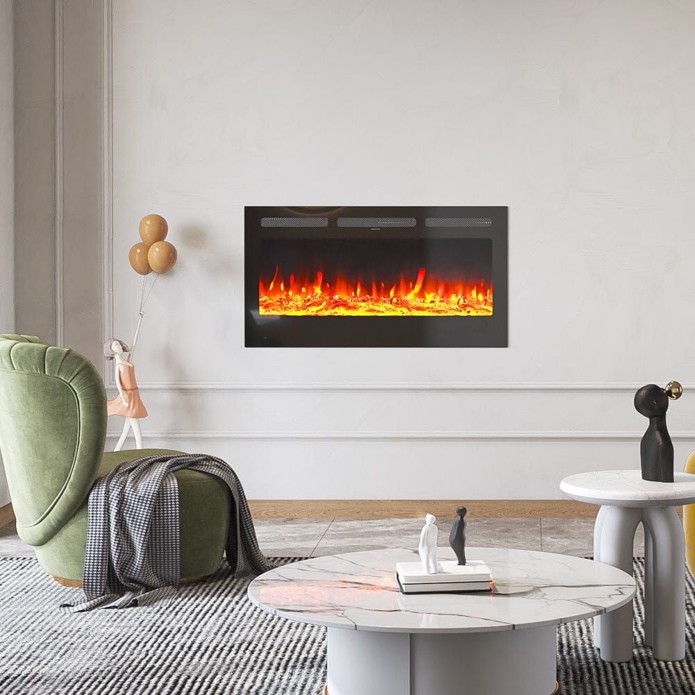Smallbee Modern LED Wall Mounted/ Recessed Electric Fireplace Smallbee UK 