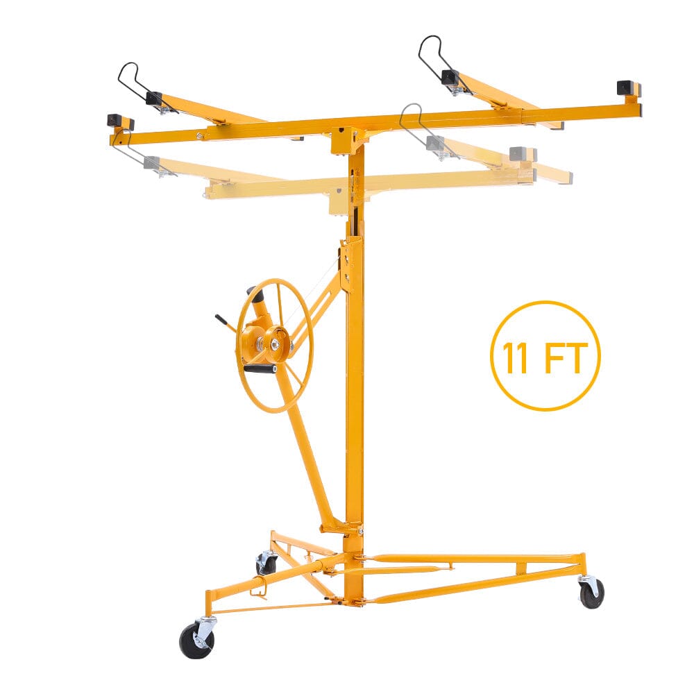 11/16ft Yellow Drywall Lifter with Rolling Casters Panel Hoist Living and Home 