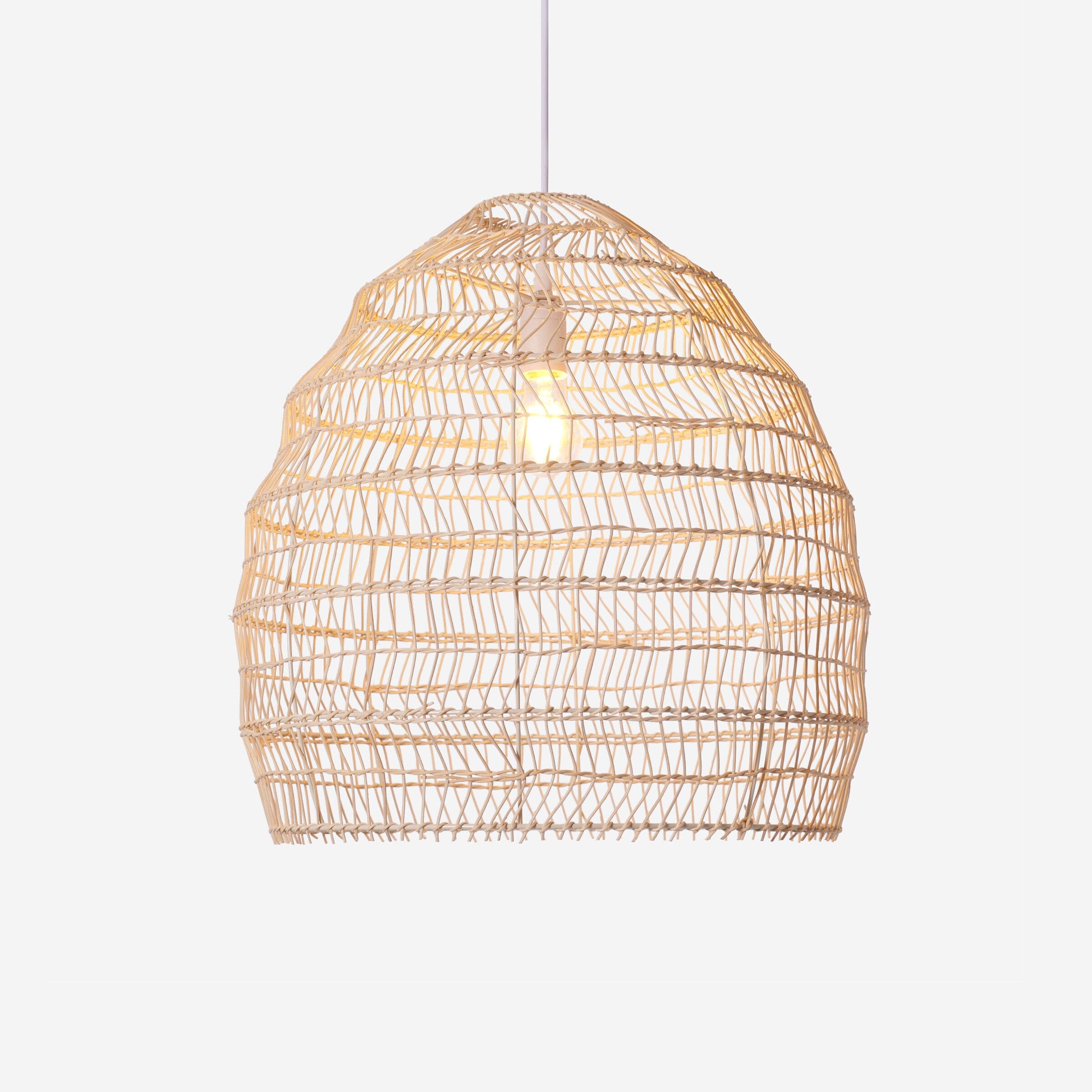 Lightsin Natural Rattan Pendant Light with Optional Woven Inner Sphere Lightsin UK 