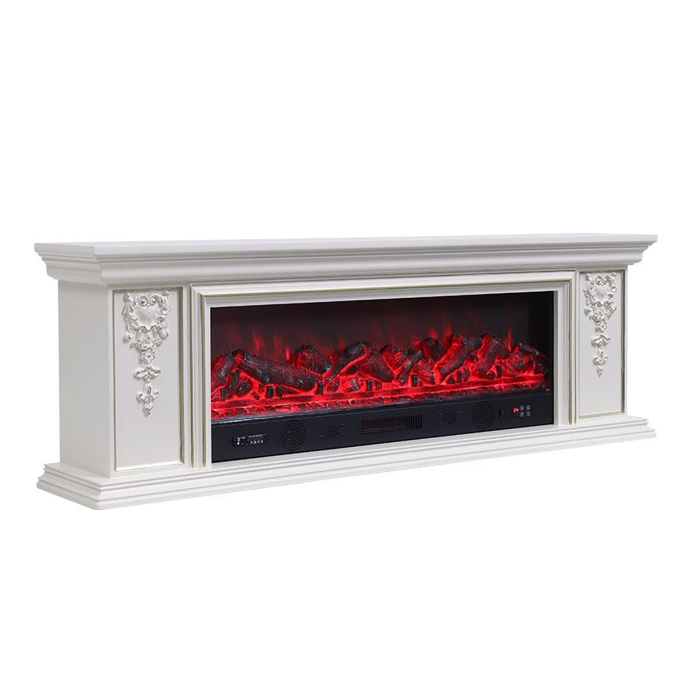 180cm W Remote Freestanding Fireplaces Bluetooth Player TV Stand Elect