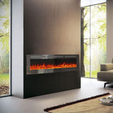 60 Inch Insert Electric Fireplace Heater 153cm Wide Wall Mounted Fireplaces 1500W Wall Mounted Fireplaces Living and Home 
