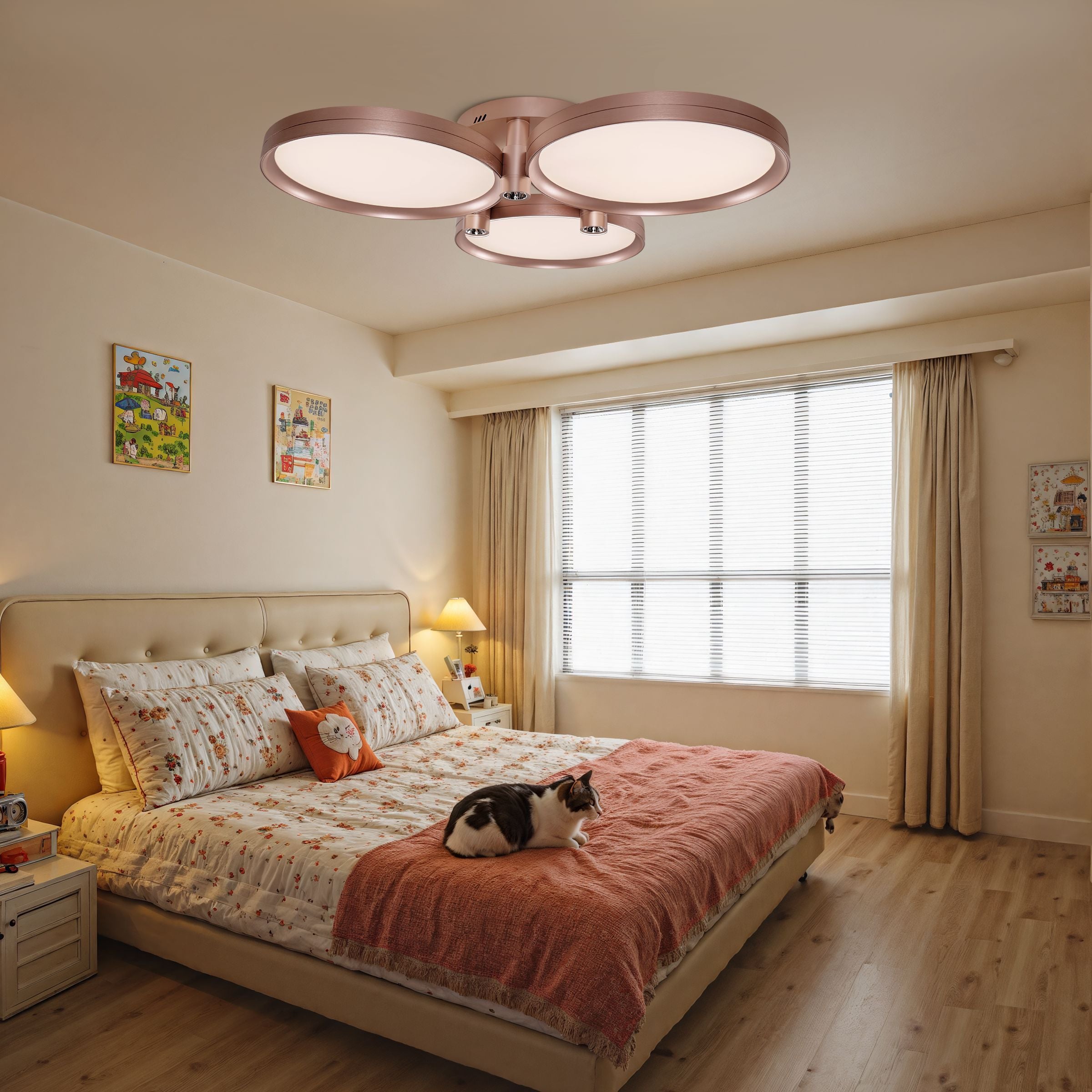 Lightsin Modern Three-Disk Silver/Gold Full Spectrum Ceiling Light Lightsin UK 