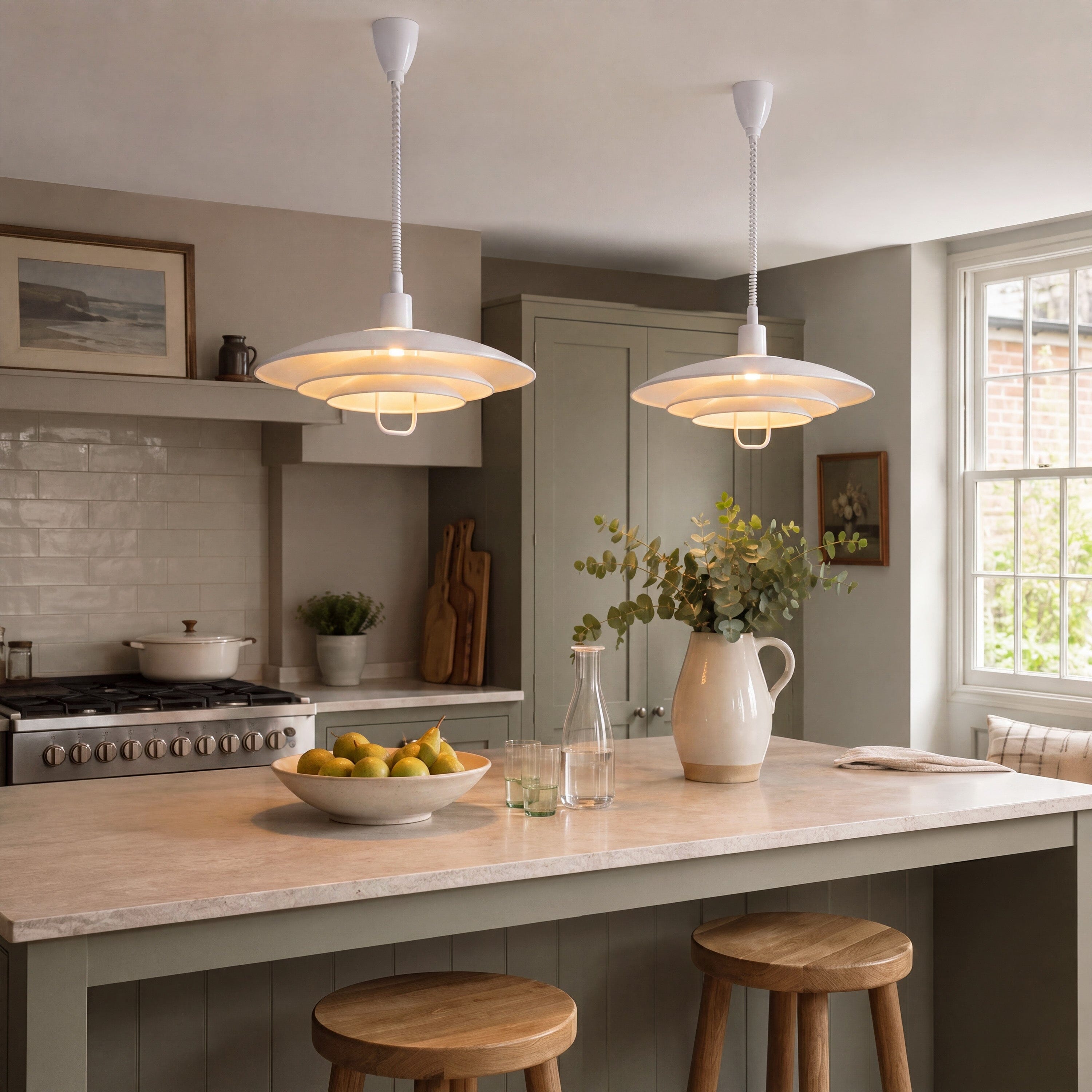 White Modern Minimalist Pendant Light Lightsin UK 