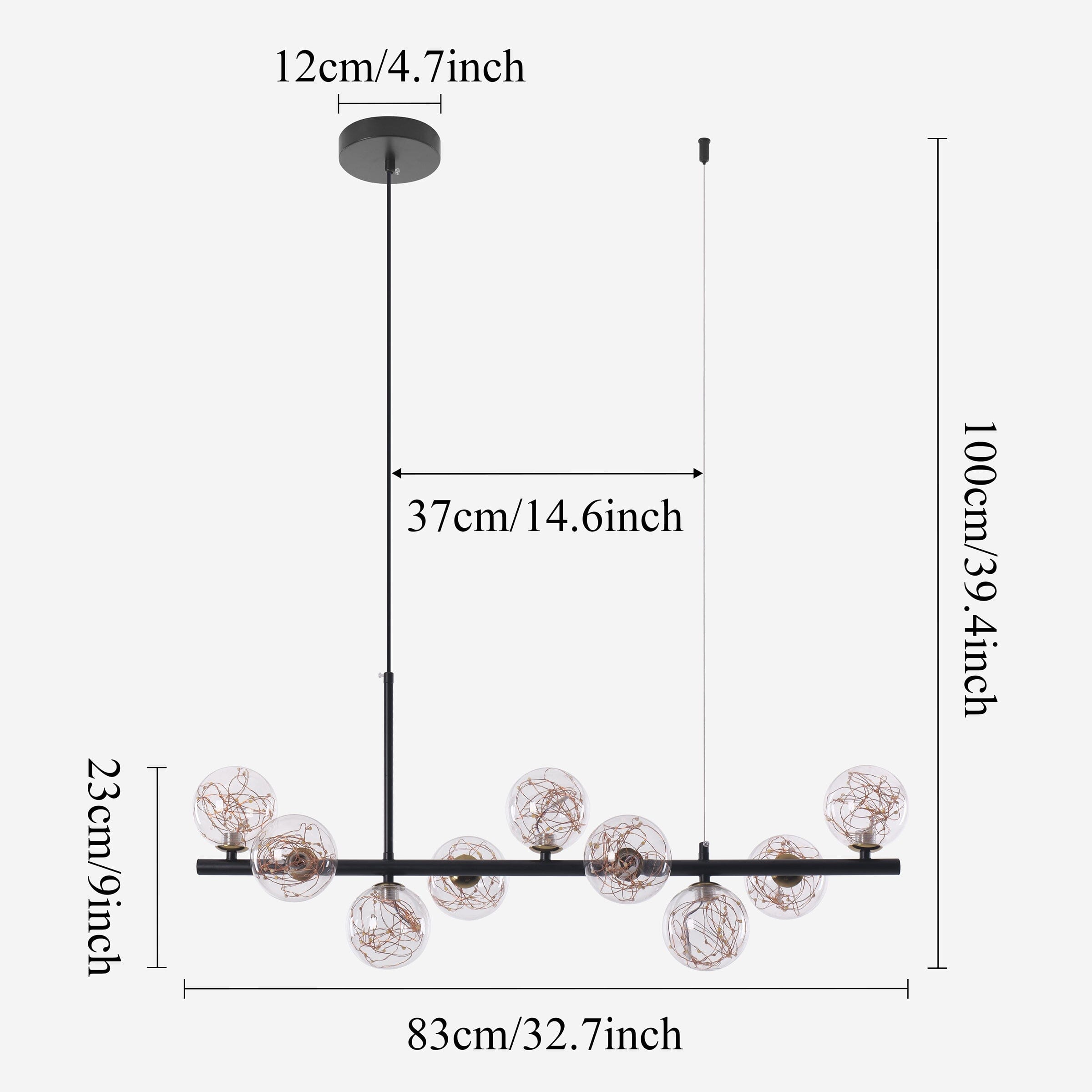 Lightsin Cumulus - Modern Metal Chandelier with LED Starry Sky Effect Lightsin UK 