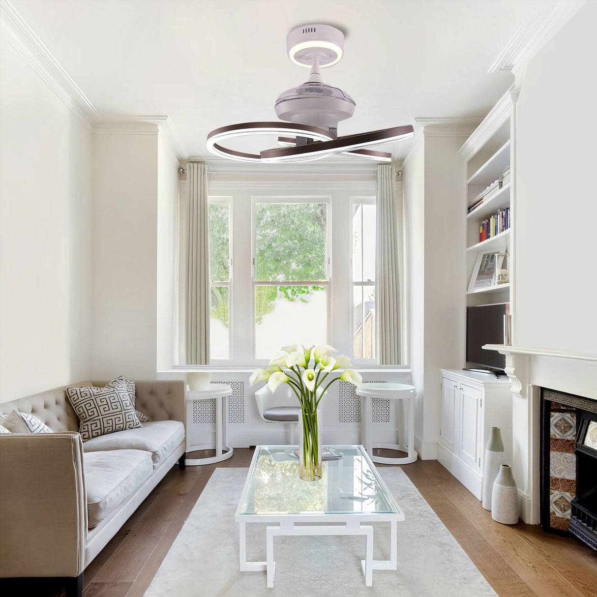 Lightsin Ceiling Fan with Light Quiet Copper Aluminum Fan Light with Remote Timer Control Lightsin UK 