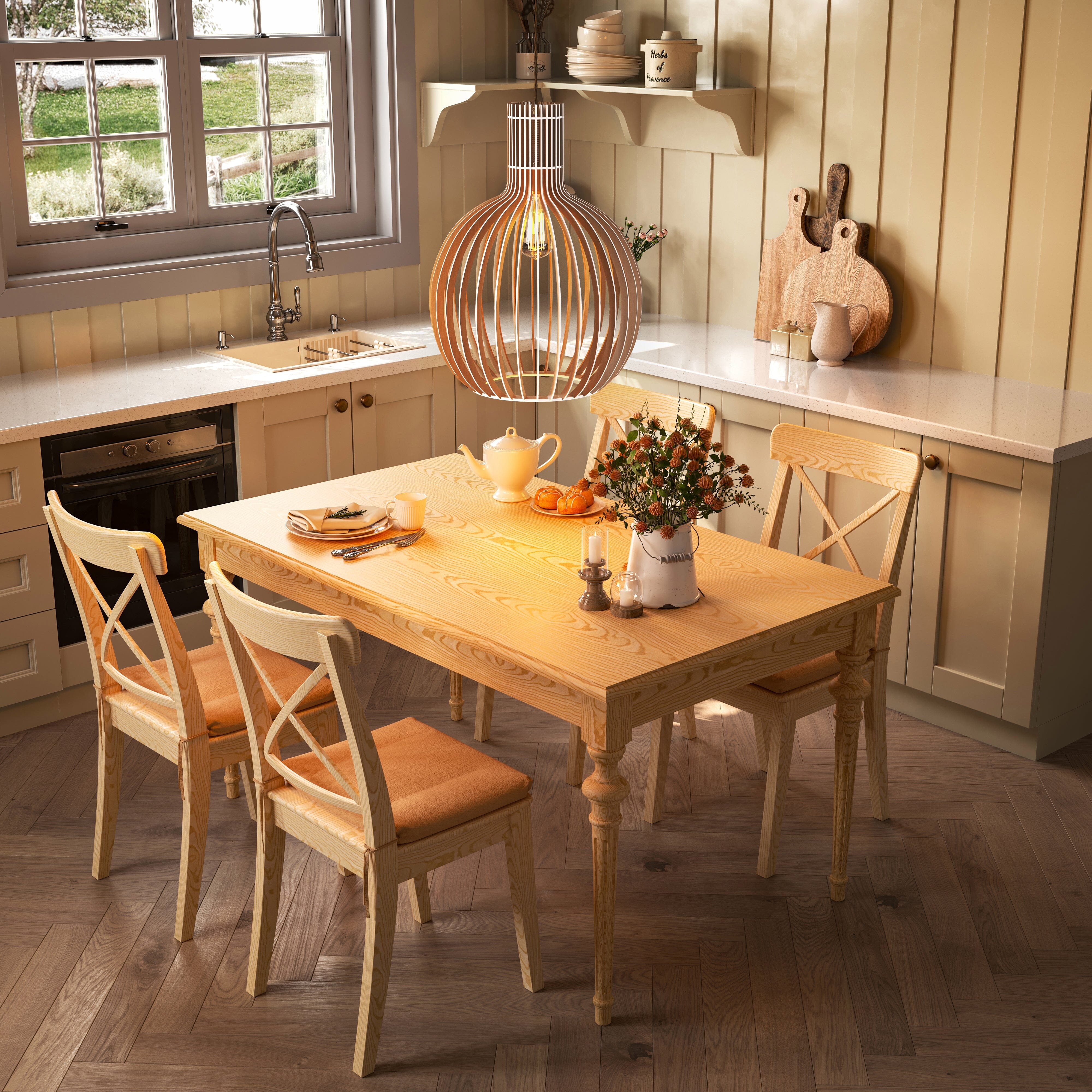 Shadome-Lightsin Scandinavian LED Wooden Birdcage Pendant Light Lightsin UK White S-1 item 