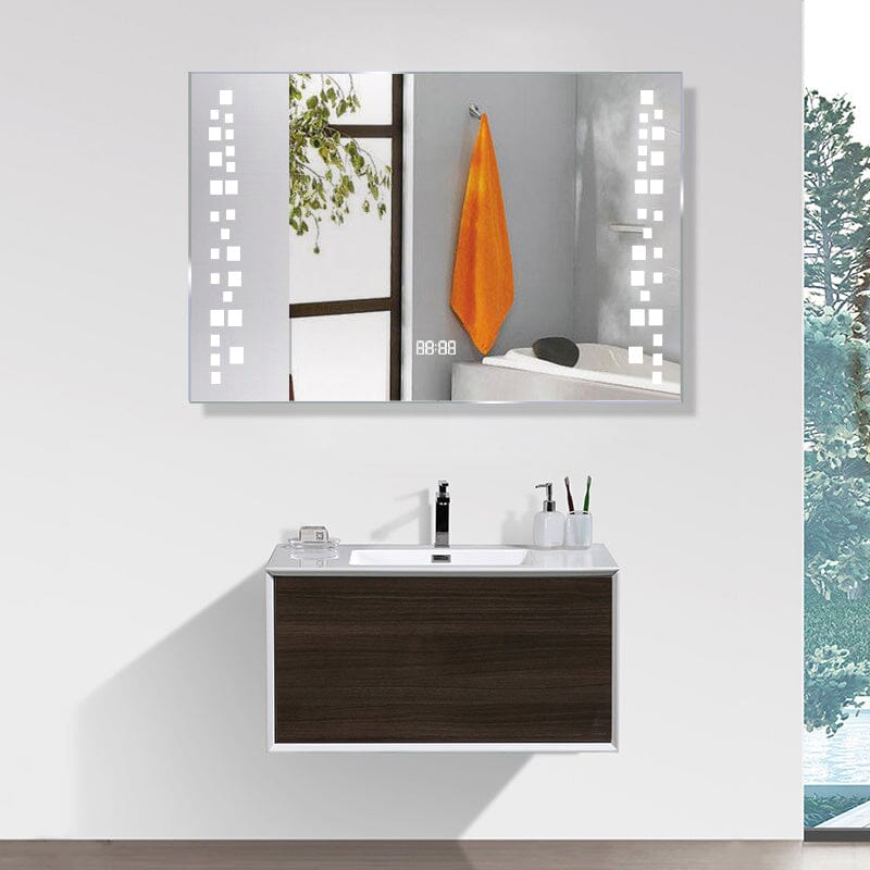 Modern Fog-Free LED Horizontal Bathroom Mirror, Surface Mount Living and Home 