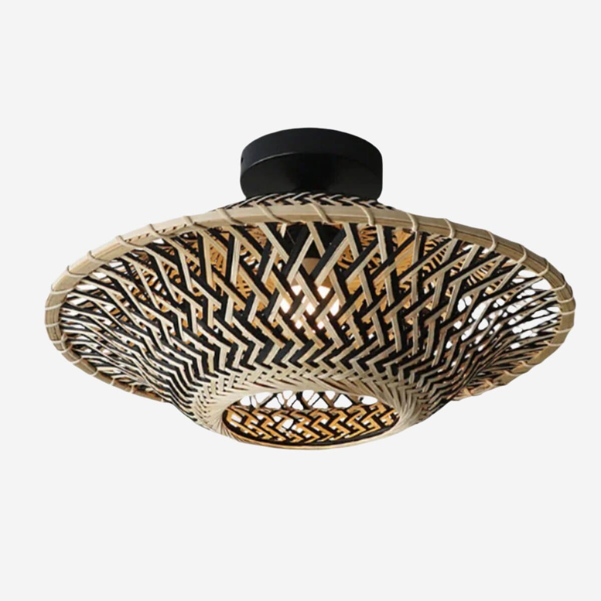 Lightsin Bamboo Radiance Handwoven LED Ceiling Light Lightsin UK 