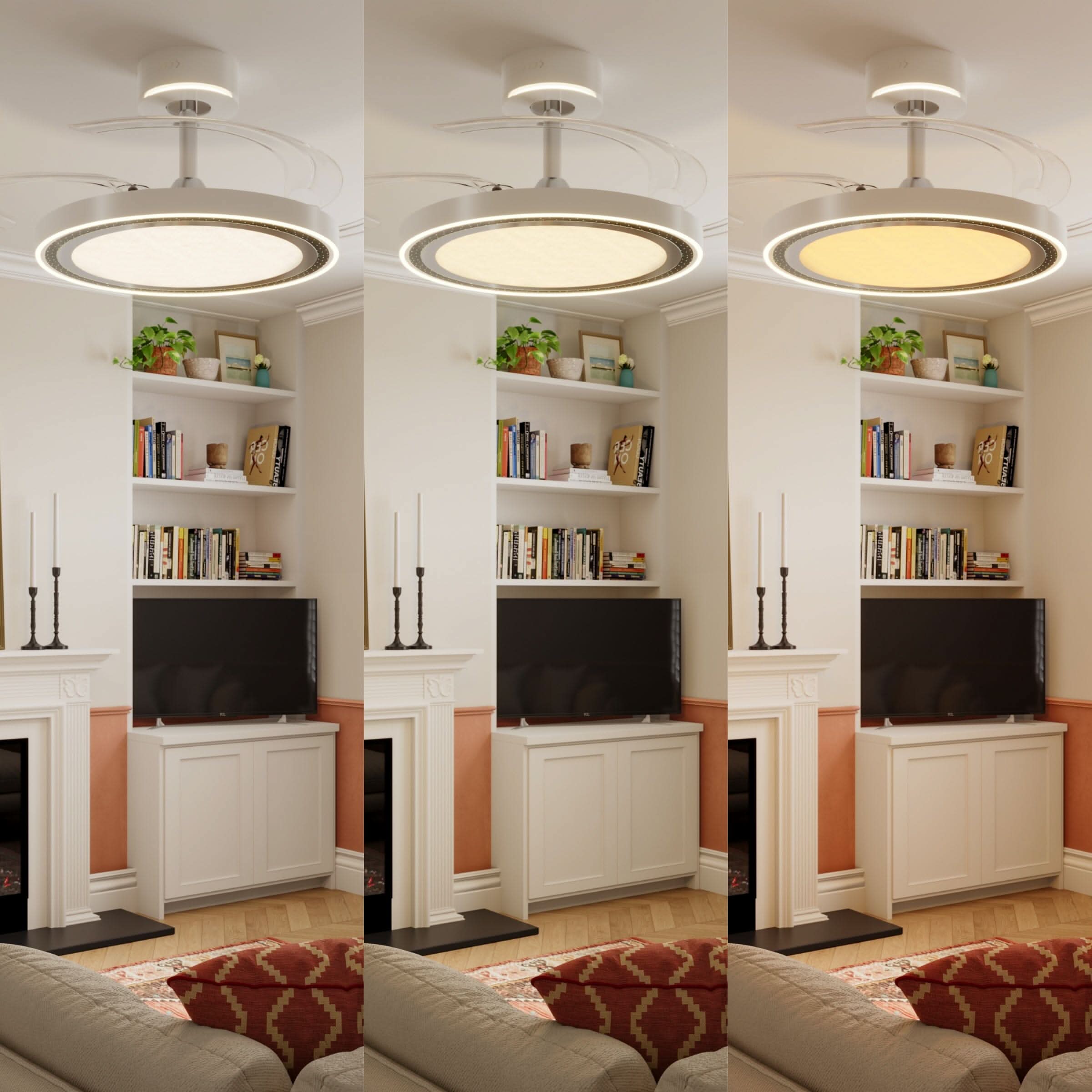 Lightsin 48 Inch Ceiling Fan with Quiet Reversible DC Motor Lightsin UK 