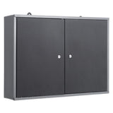 Wall Mounted Lockable Pegboard Tool Cabinet with A Lockable Door Cabinets Living and Home 