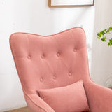 107cm Height Velvet Wingback Lounge Armchair and Footstool Wingback Chairs Living and Home 