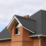 18Pcs Prismatic/Semi-circular Roofing Shingles Self-Adhesive Asphalt Roofing Roofing Living and Home Prismatic Grey 