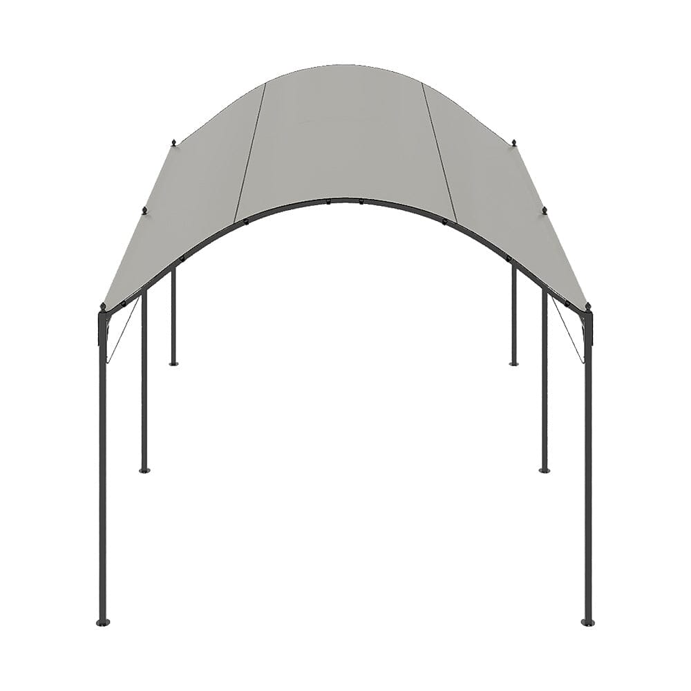 3x3x2.6m/3x4x2.6m Beige Arch Steel Canopy with Ground Pegs Living and Home 
