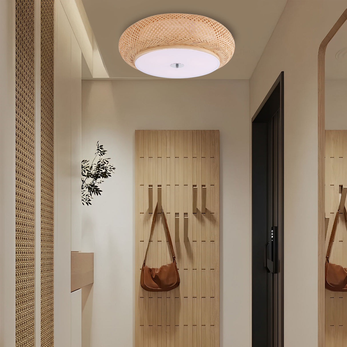 Lightsin Zen Bamboo Weave Ceiling Light with Antique Charm Lightsin UK 