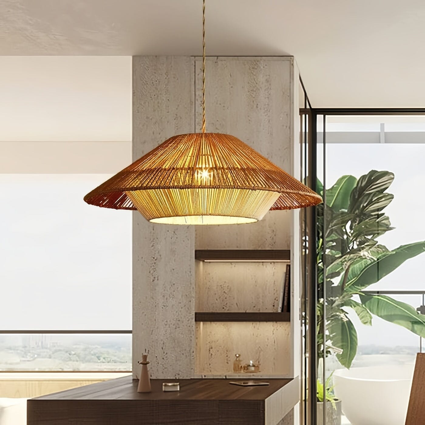 ‍Lightsin Bohemian Style Creative Woven Natural Hemp Rope Pendant Light (100% off) Lightsin UK D60cm Hemp Beige Pre-Order