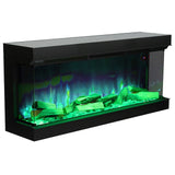 3-Sided Panoramic Smart Electric Fireplace with Customizable Flame & Heating Control Living and Home 