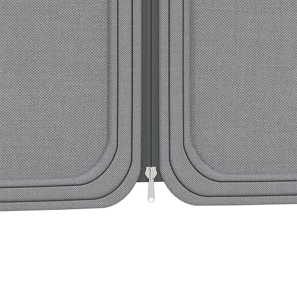 3x3x2.6m / 4x4x2.6m Light Grey / Dark Grey Single Roof Iron Tent with Lights – Square Canopy with Ground Pegs Living and Home 