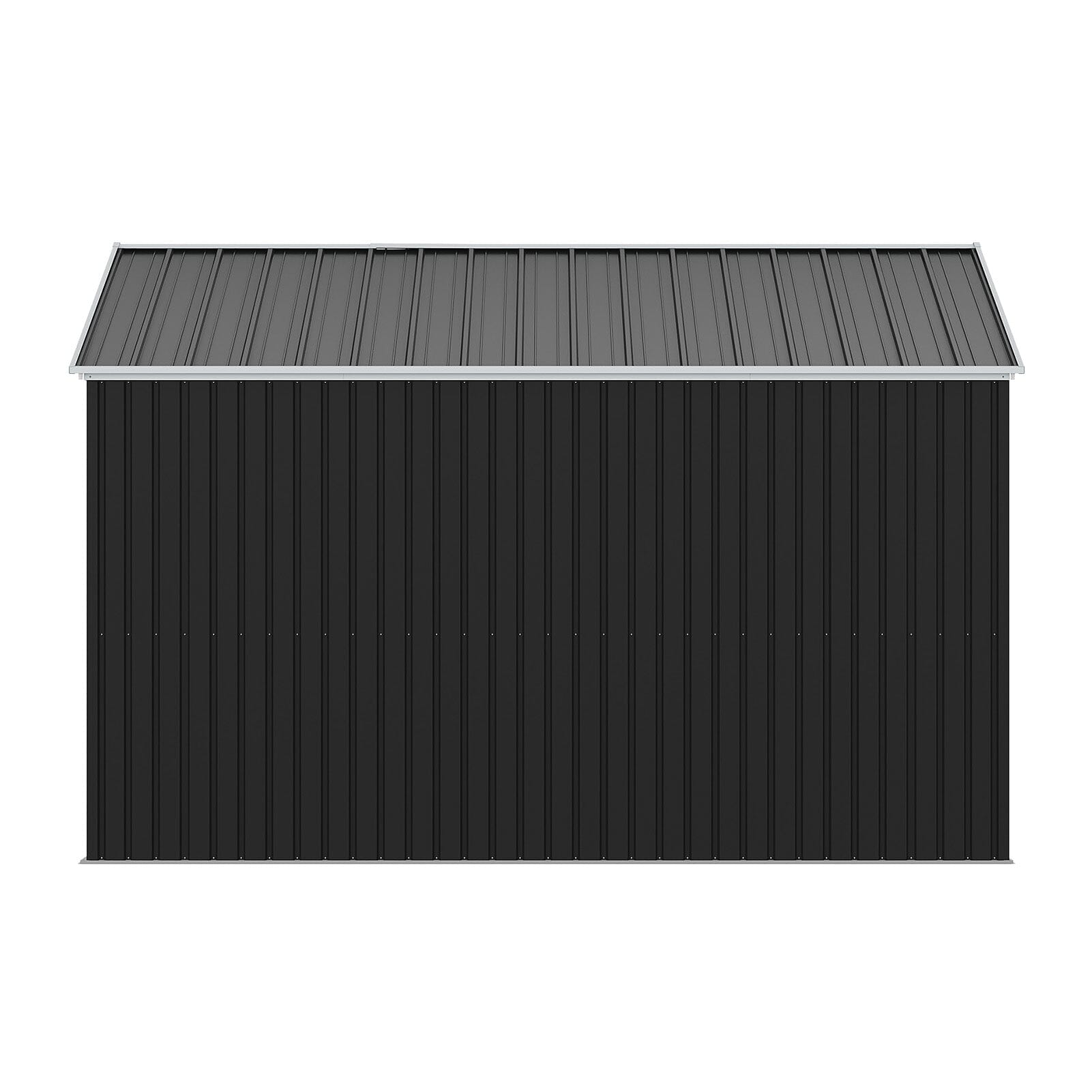 7X4ft/8.5X5.5ft/10x8ft Charcoal Black Storage Shed with Double Doors and Grid Window Living and Home 