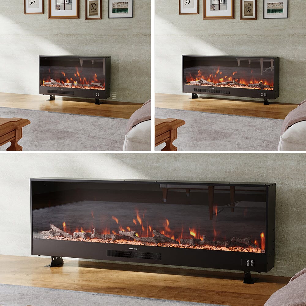 33/46/58inch WiFi Electric Fireplace with LED Display & Realistic Flame Effect Living and Home 