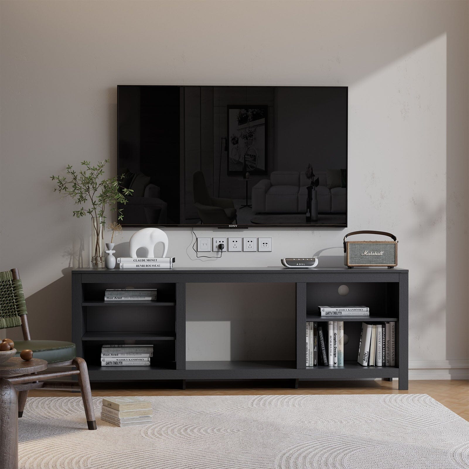 23Inch Electric Fireplace with TV Stand | 12 Flame Colours, Remote Control Living and Home 