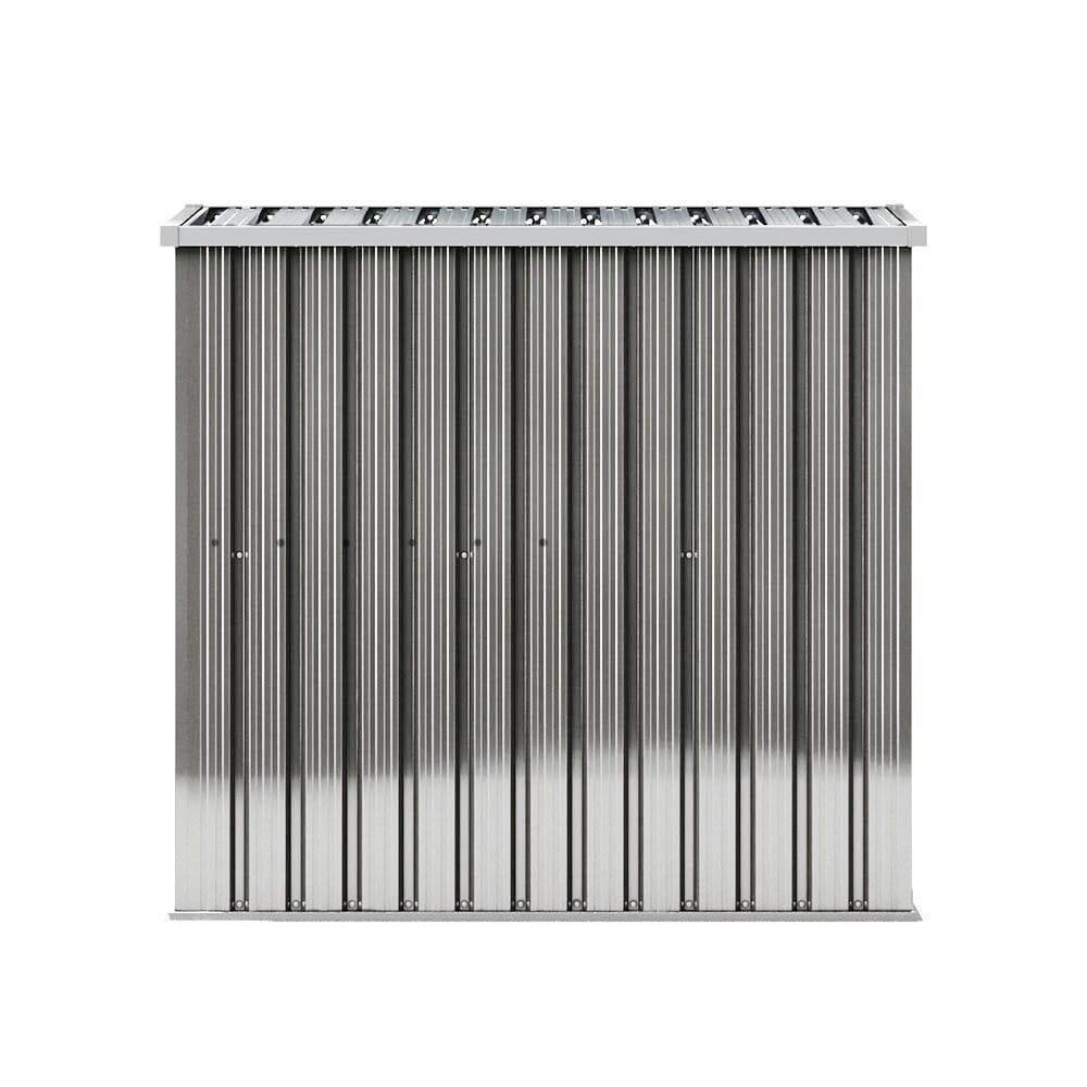 5.5x3FT Grey Slanted Roof Garden Shed with Double Doors Living and Home 