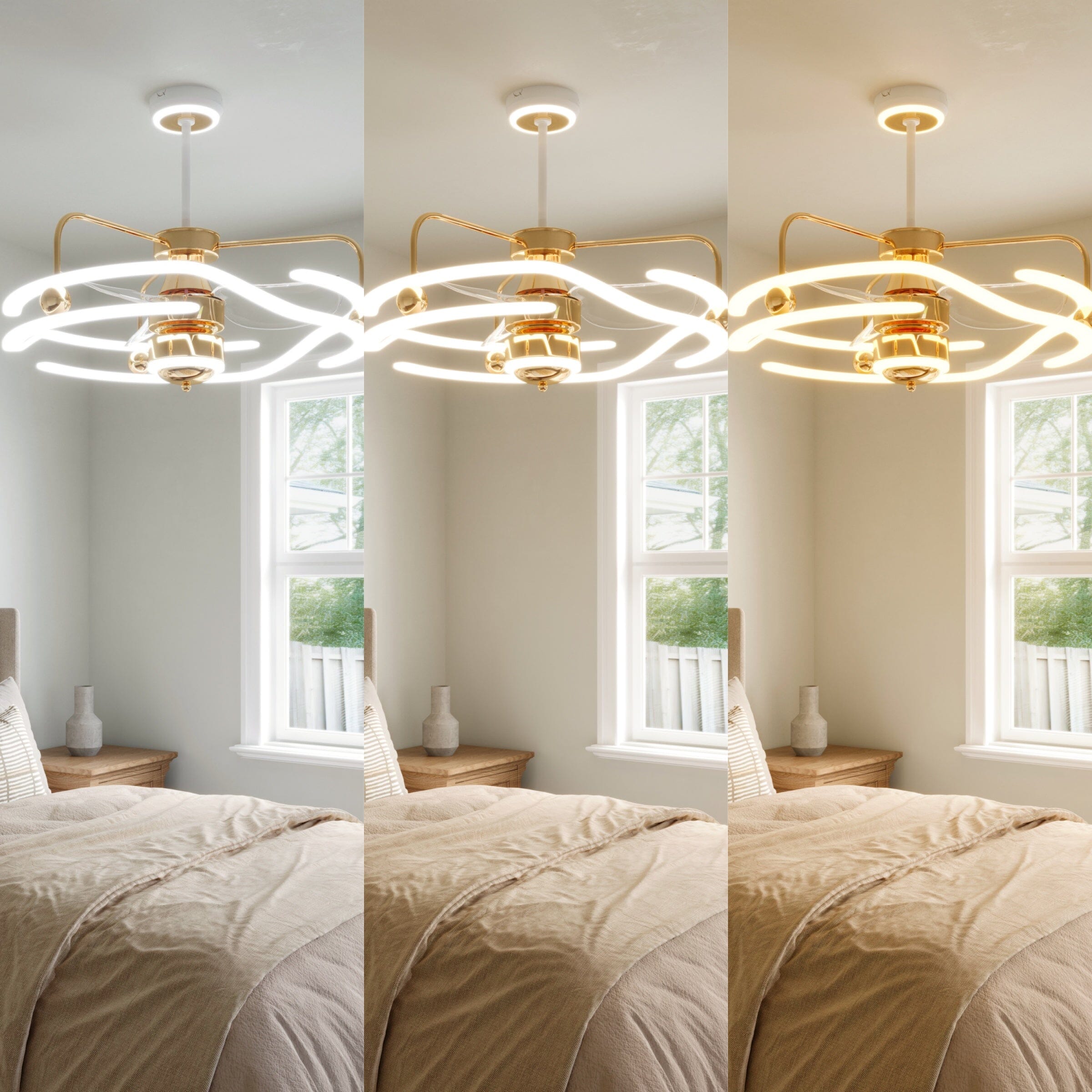 Lightsin Modern Ceiling Fan Light with Remote Control Low-Noise Adjustable Fan Light Lightsin UK 