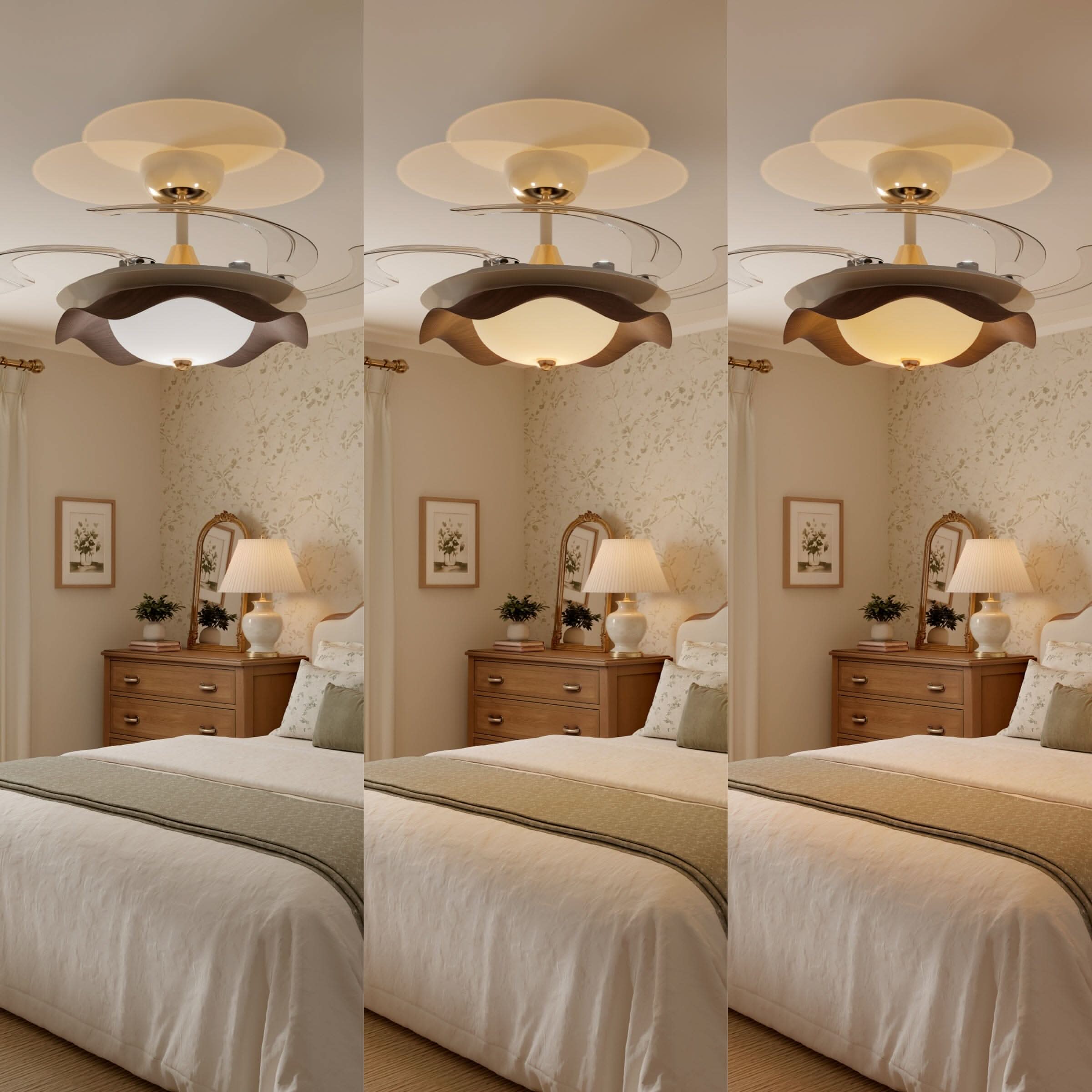 42 Inch Reversible LED Ceiling Fan Light with Remote Lightsin UK 