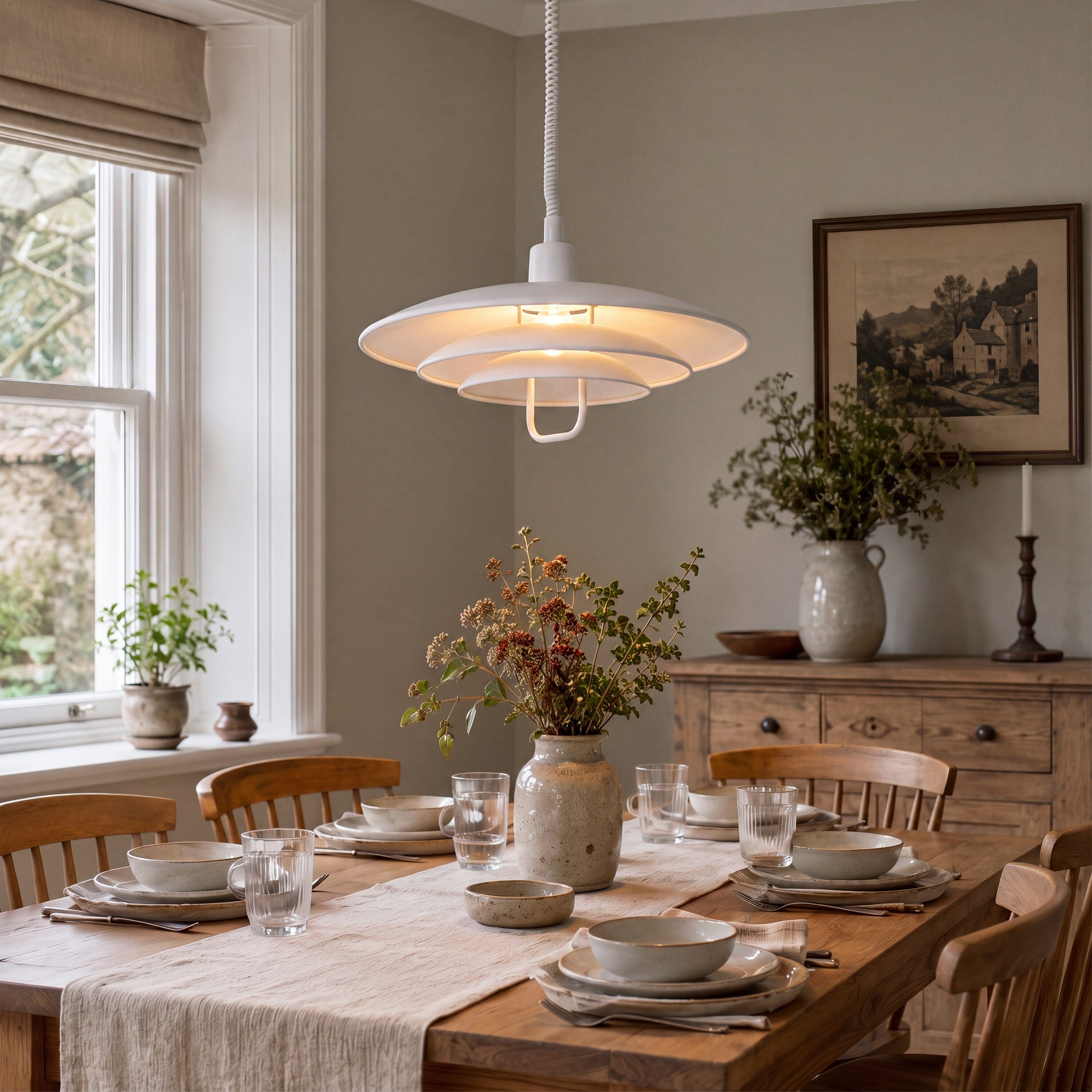 White Modern Minimalist Pendant Light Lightsin UK 