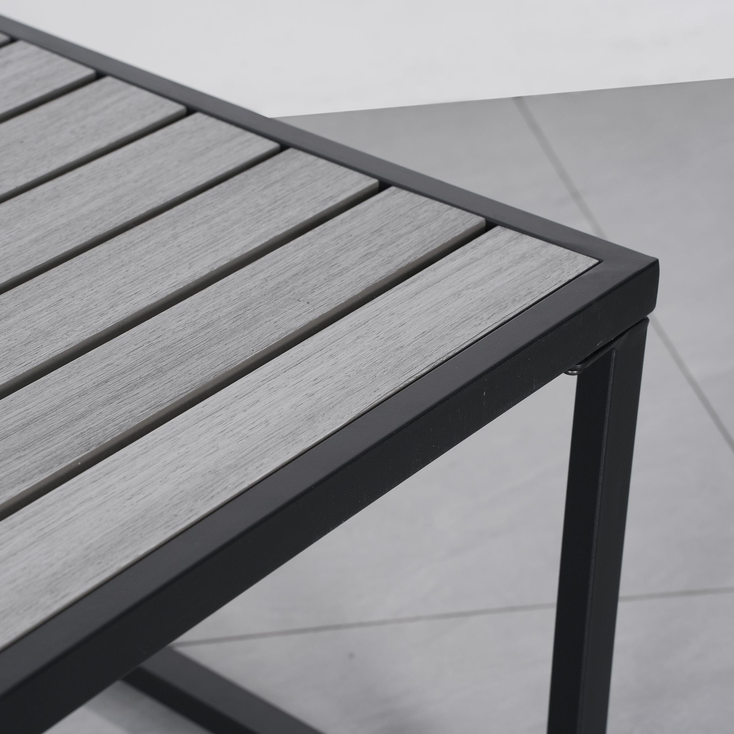 4 Piece Aluminium Outdoor Sofa Set with Glass Table Garden Furniture Living and Home 