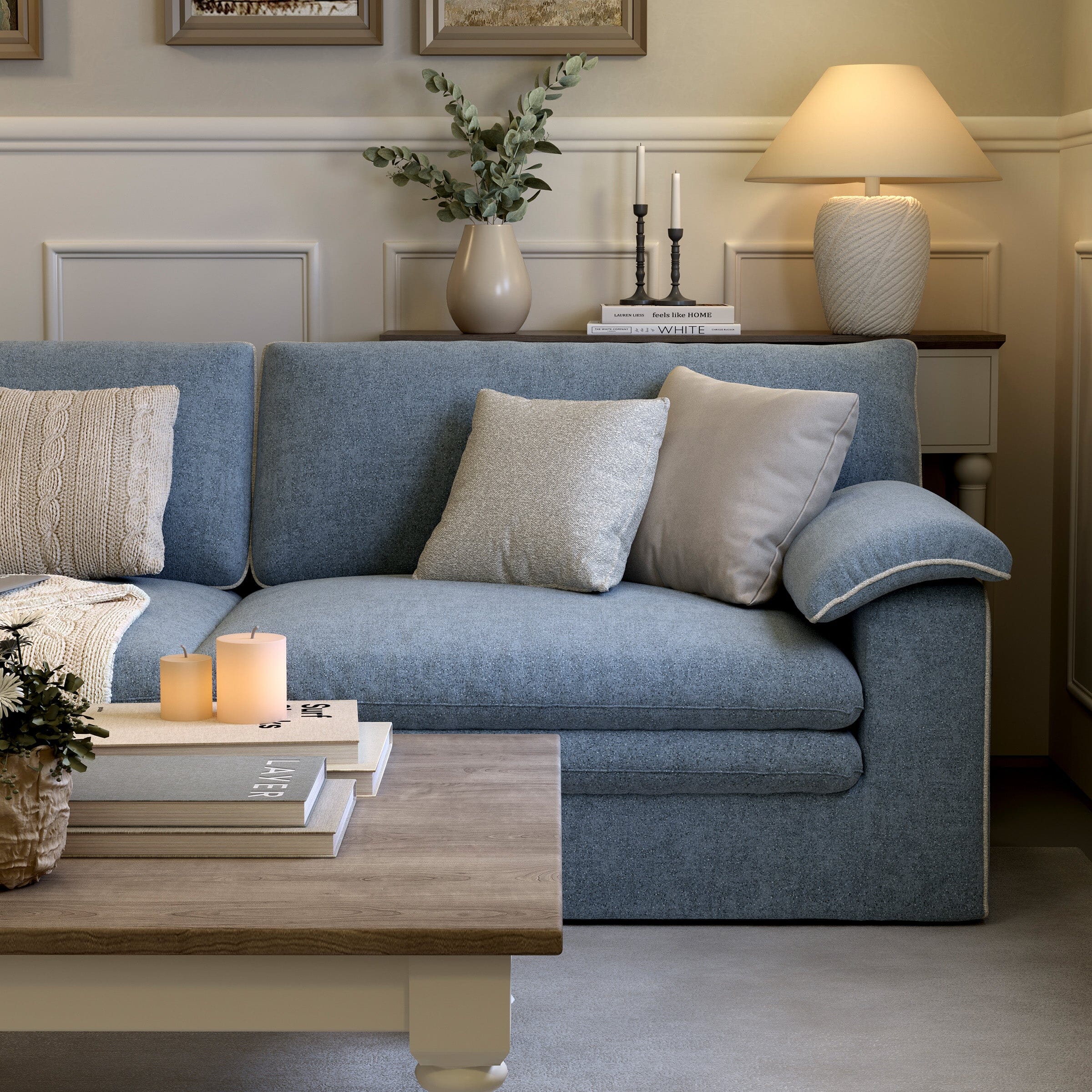 Cottonfy Stylish Lambswool Sofa with Detachable Design Living and Home 