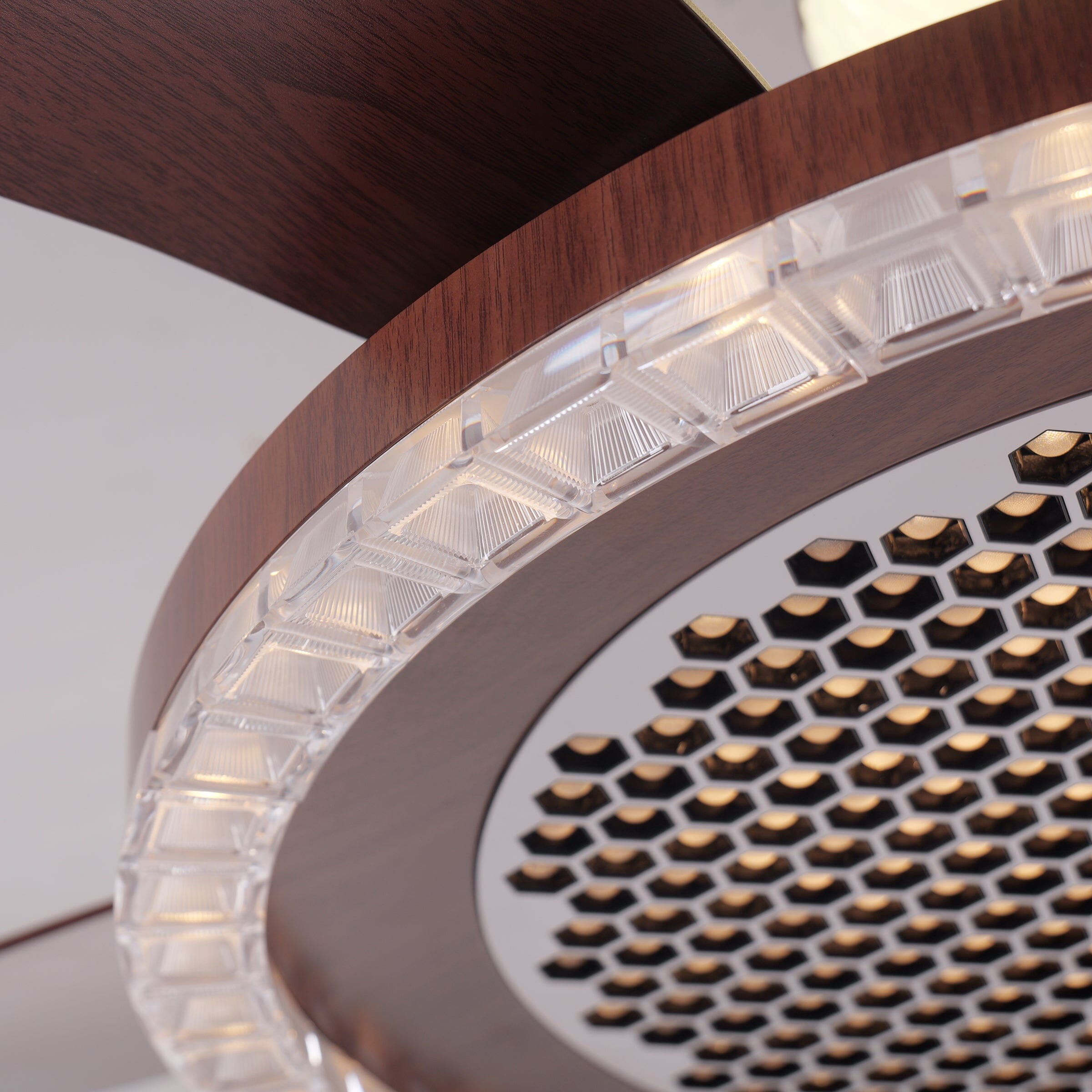 Walnut 48 Inch Reversible LED Ceiling Fan Light with Remote Lightsin UK 