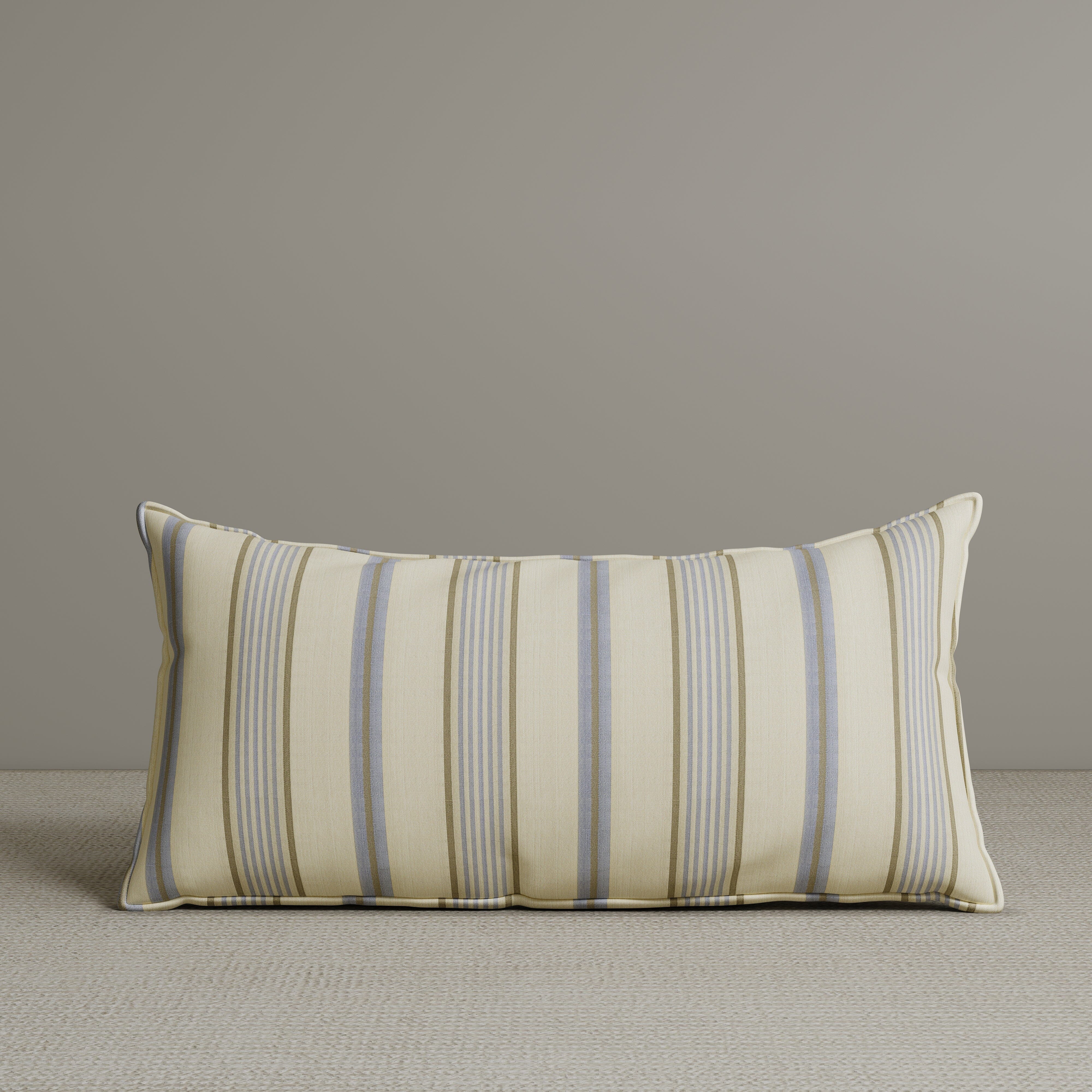 Exclusive Waist Cushion in Sky Blue Striped Cotton Linen, 56*27*12 CM Cottonfy UK 1 PC In Stock 