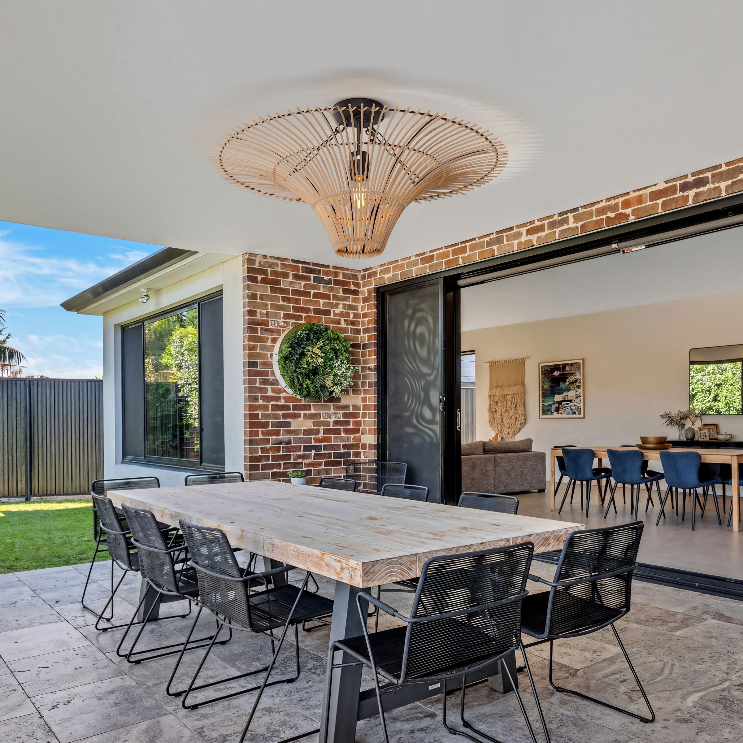 Lightsin Flying Saucer-Shaped LED Rattan Pendant Light Lightsin UK 