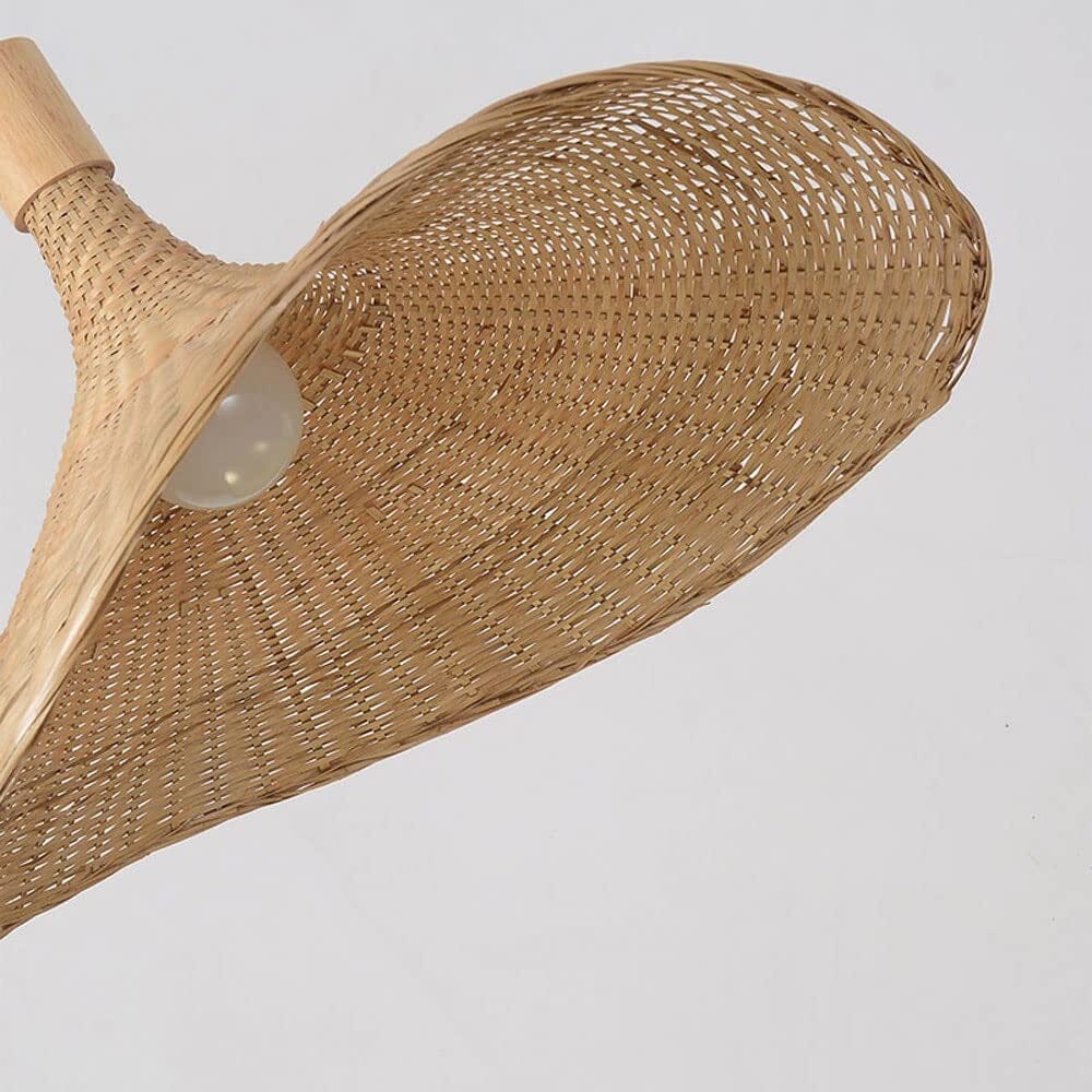 Vintage Straw Hat Rattan Woven Pendant Light for Living Room Lightsin UK 