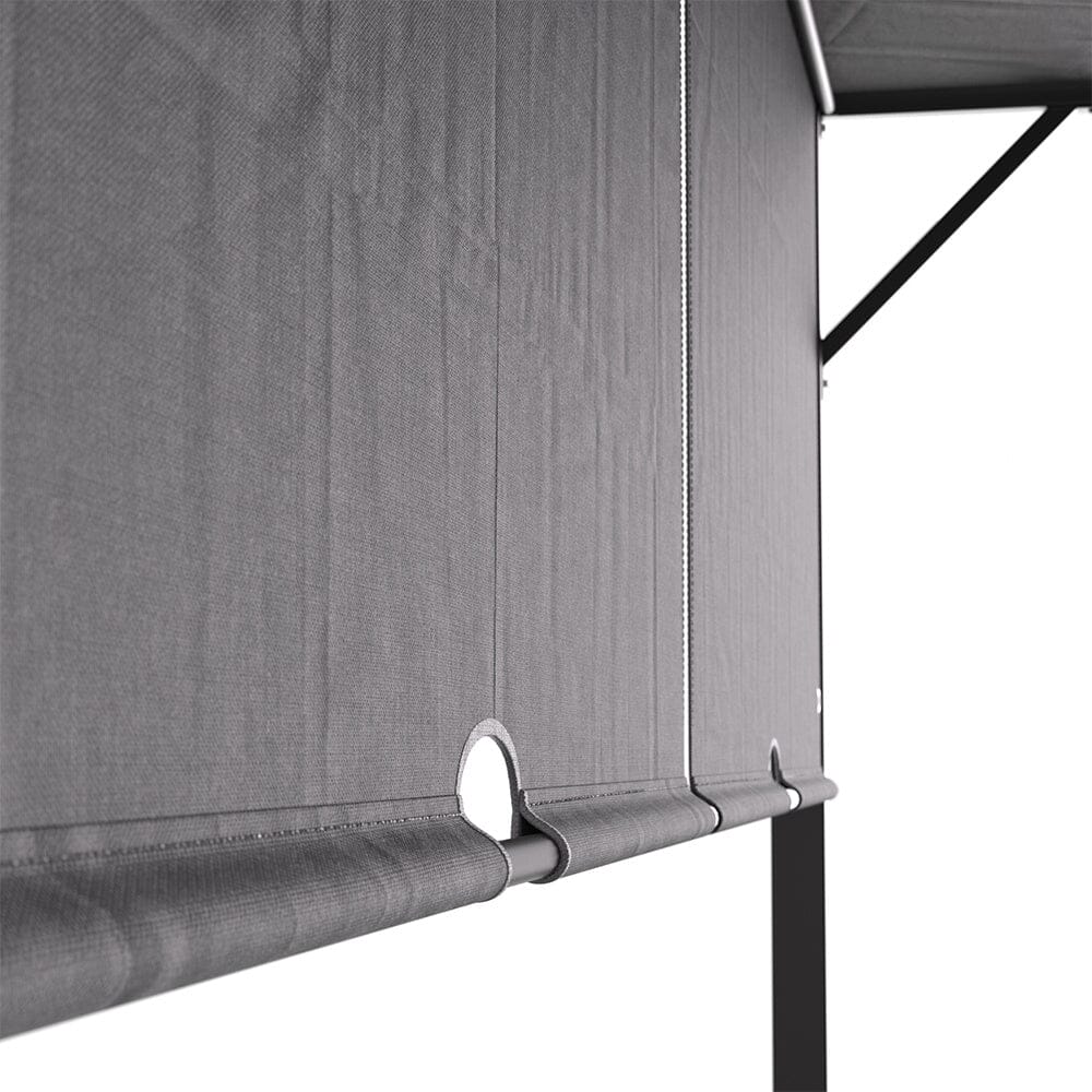 Luxury Outdoor Steel Pergola with Retractable Canopy Living and Home 