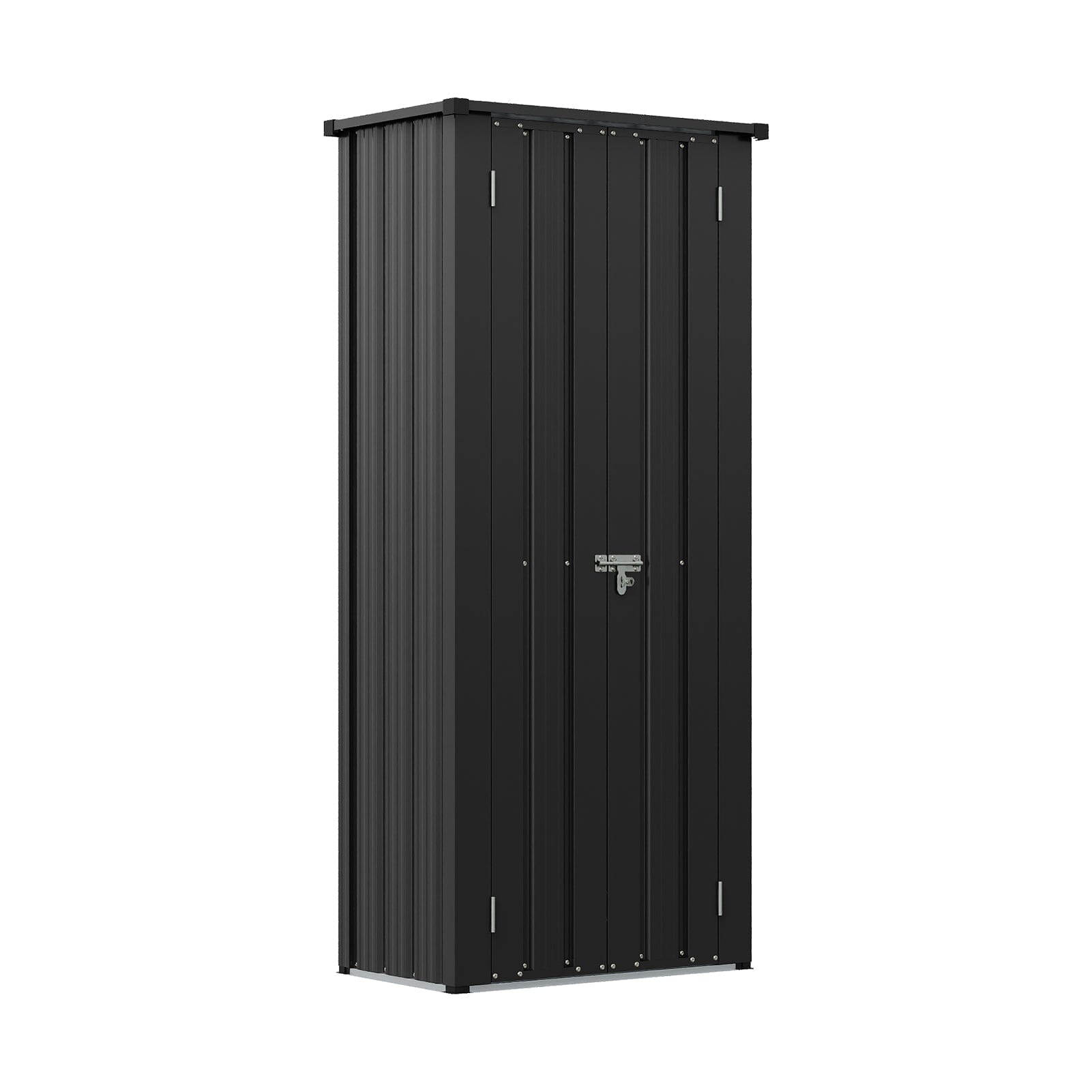 1.5*2.5ft Flat Roof Charcoal Black Tool Cabinet Living and Home 